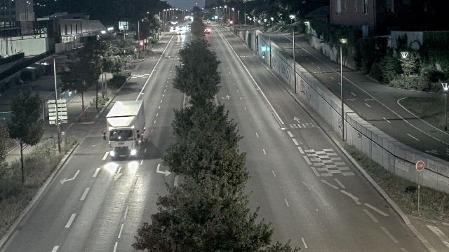 Webcam au début de l'autoroute A43. Caméra située à Lyon sur l'avenue Jean Mermoz. Vue orientée vers Grenoble et Bourgoin-Jallieu