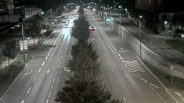 Webcam au début de l'autoroute A43. Caméra située à Lyon sur l'avenue Jean Mermoz. Vue orientée vers Grenoble et Bourgoin-Jallieu