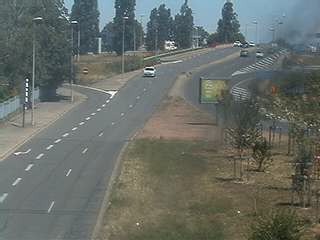 Webcam à proximité de l'A43 à Bron à la jonction entre le Boulevard de l'Université et la rue A.Bouloche. Vue orientée vers la Porte des Alpes
