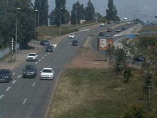 Webcam à proximité de l'A43 à Bron à la jonction entre le Boulevard de l'Université et la rue A.Bouloche. Vue orientée vers la Porte des Alpes