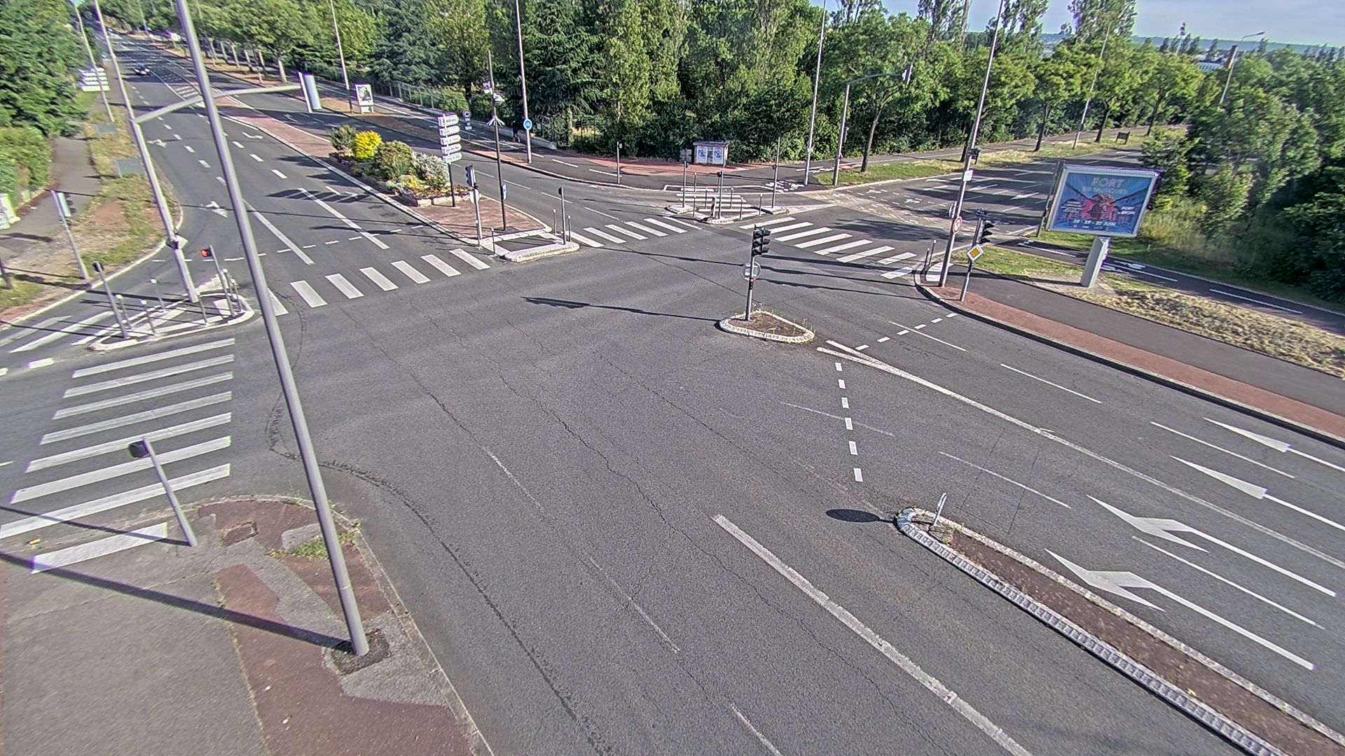 Webcam proche de l'A43 à Bron à la jonction entre le Boulevard de l'Université (D112) et l'av. Général de Gaulle