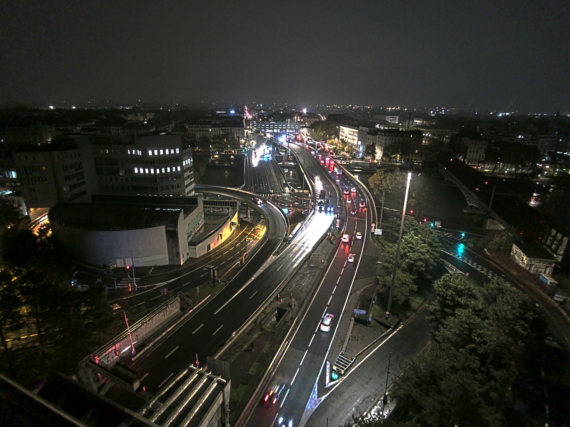 Caméra autoroute à Lyon Perrache à l'entrée Sud du Tunnel sous Fourvière, en direction de Marseille