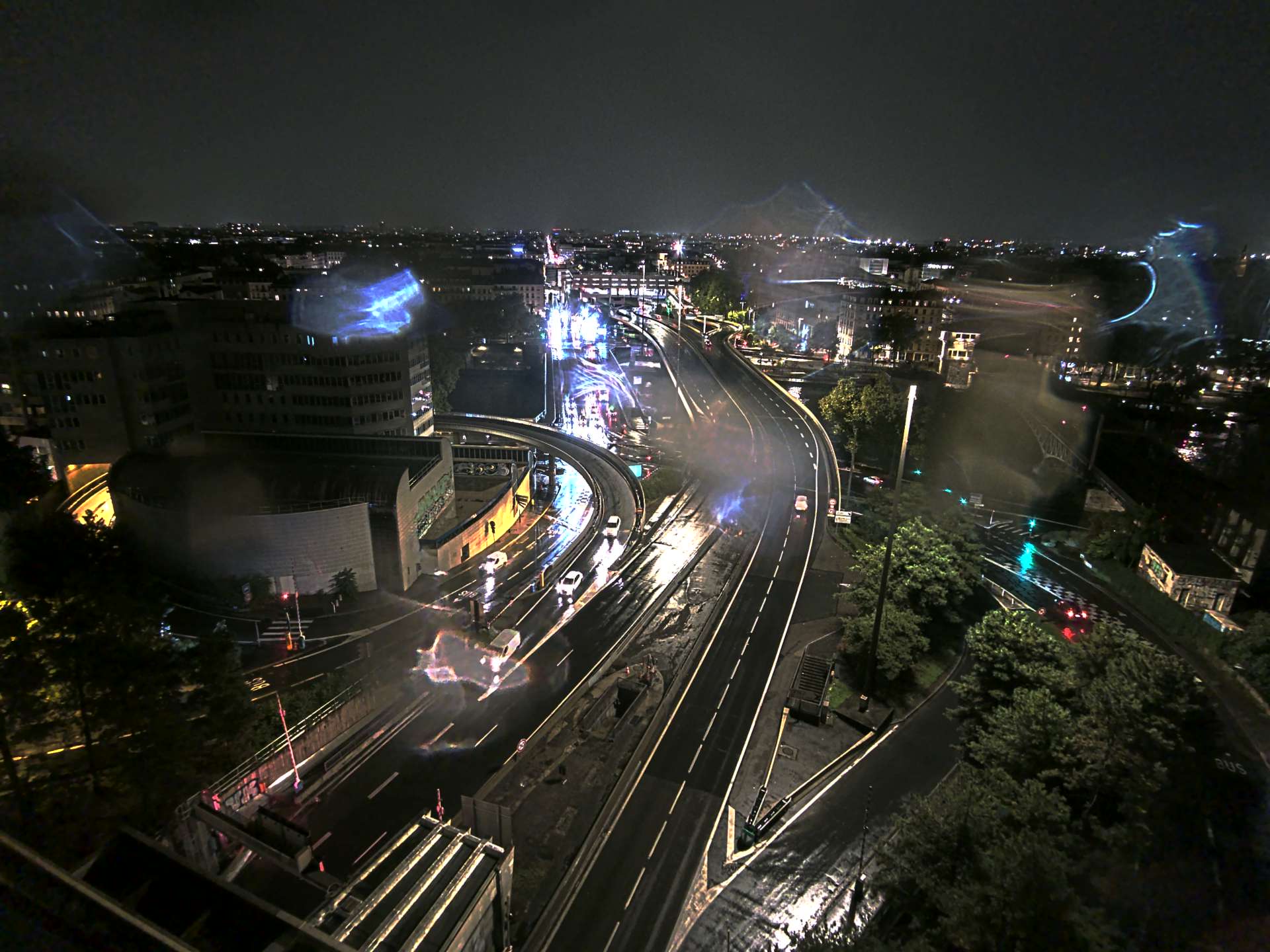 Caméra autoroute à Lyon Perrache à l'entrée Sud du Tunnel sous Fourvière, en direction de Marseille