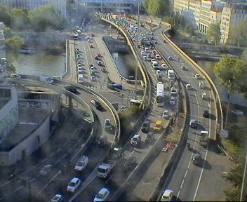 Caméra autoroute à Lyon Perrache à l'entrée Sud du Tunnel sous Fourvière, en direction de Marseille