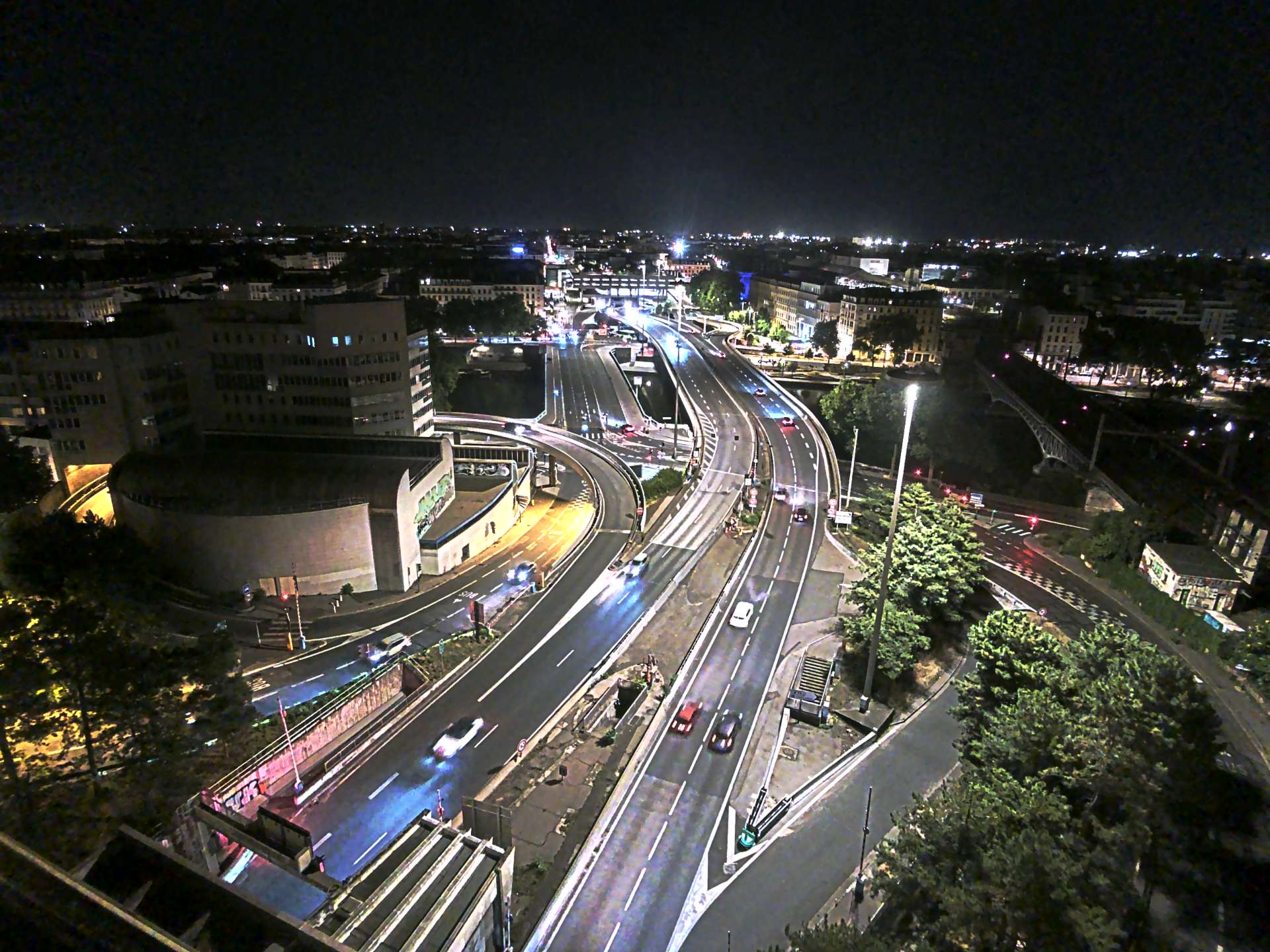 Caméra autoroute à Lyon Perrache à l'entrée Sud du Tunnel sous Fourvière, en direction de Marseille