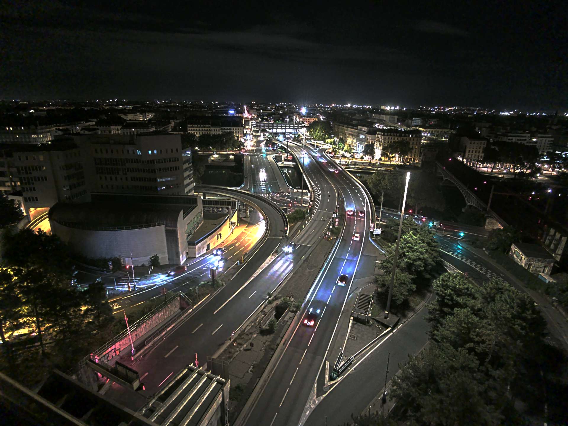 Caméra autoroute à Lyon Perrache à l'entrée Sud du Tunnel sous Fourvière, en direction de Marseille