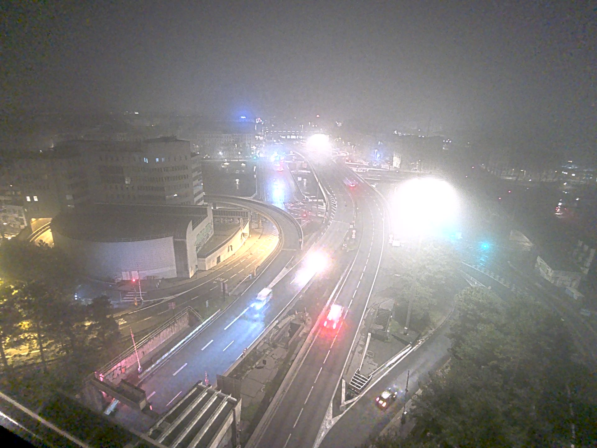 Caméra autoroute à Lyon Perrache à l'entrée Sud du Tunnel sous Fourvière, en direction de Marseille