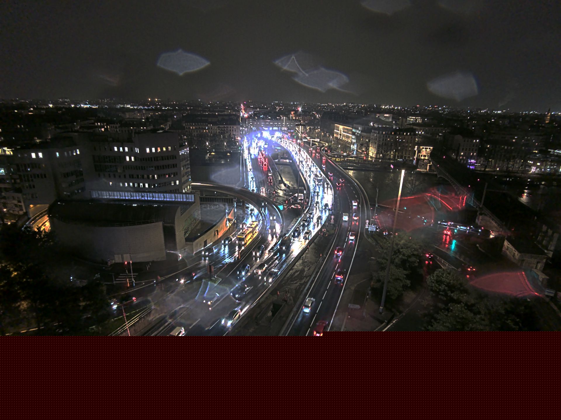 Caméra autoroute à Lyon Perrache à l'entrée Sud du Tunnel sous Fourvière, en direction de Marseille