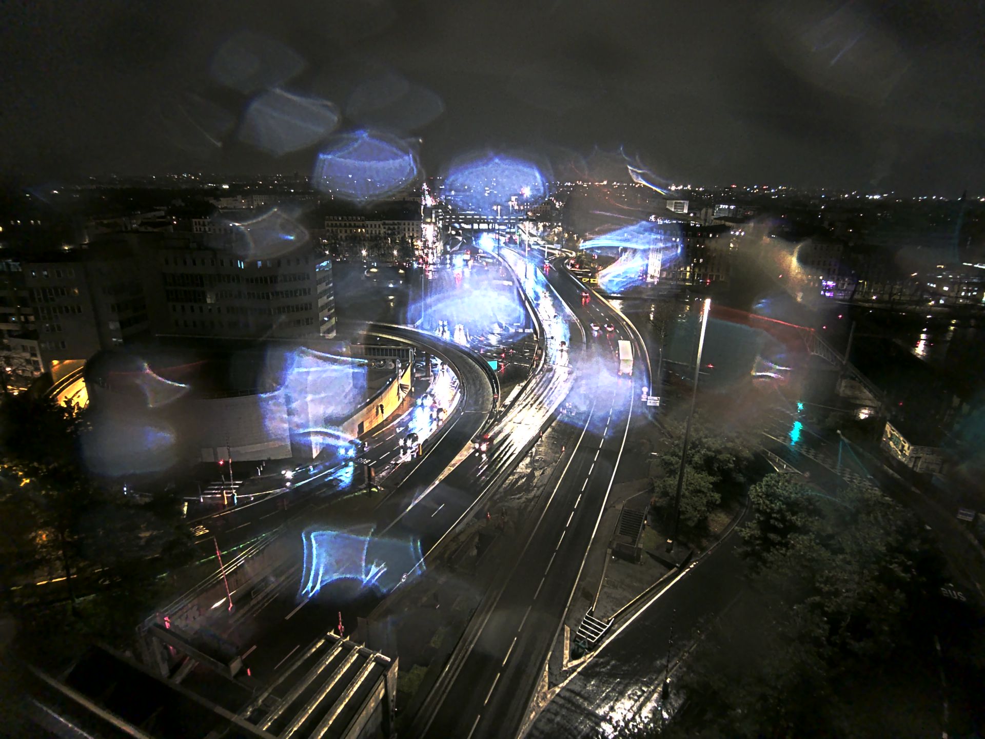 Caméra autoroute à Lyon Perrache à l'entrée Sud du Tunnel sous Fourvière, en direction de Marseille