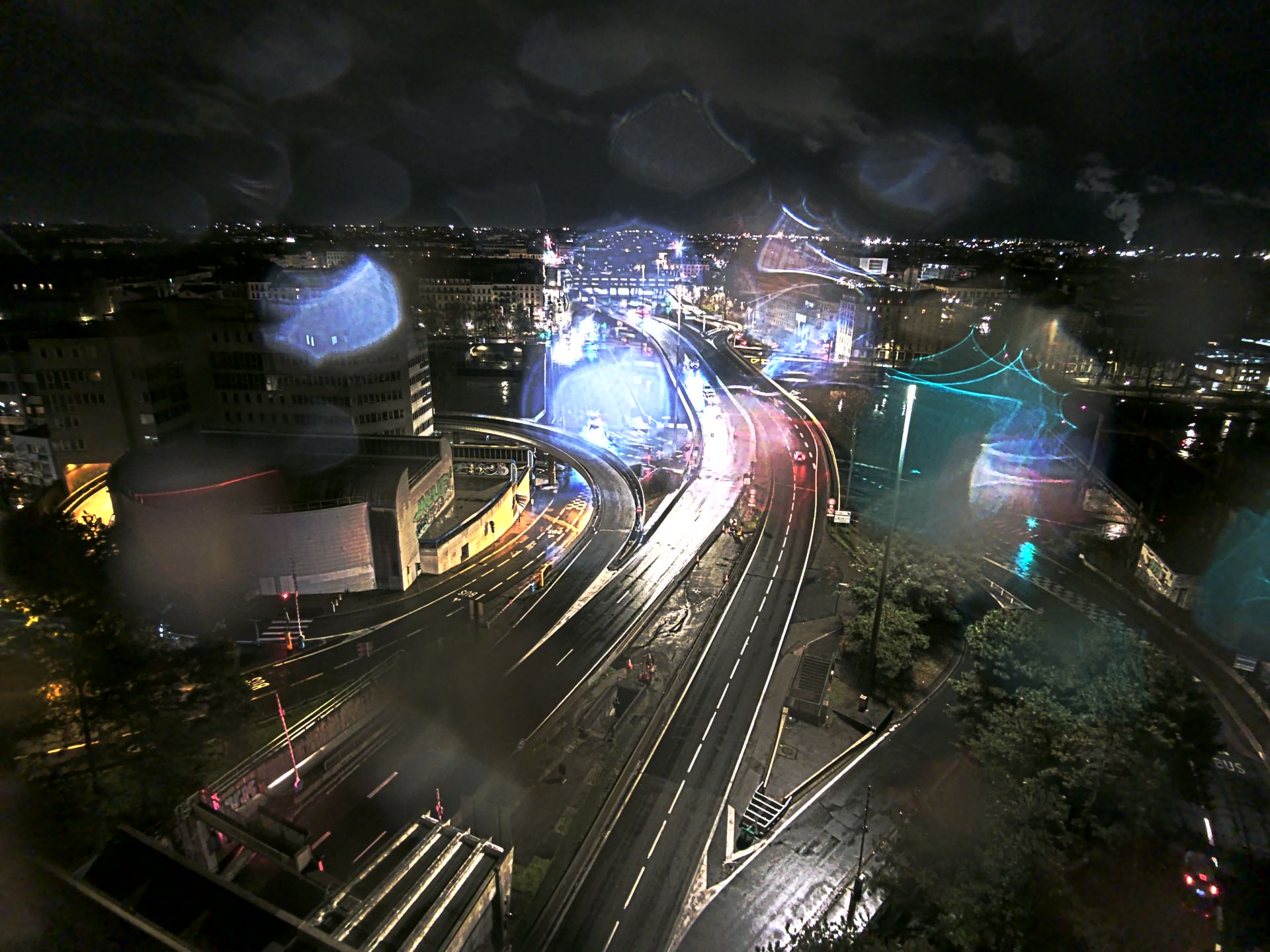 Caméra autoroute à Lyon Perrache à l'entrée Sud du Tunnel sous Fourvière, en direction de Marseille