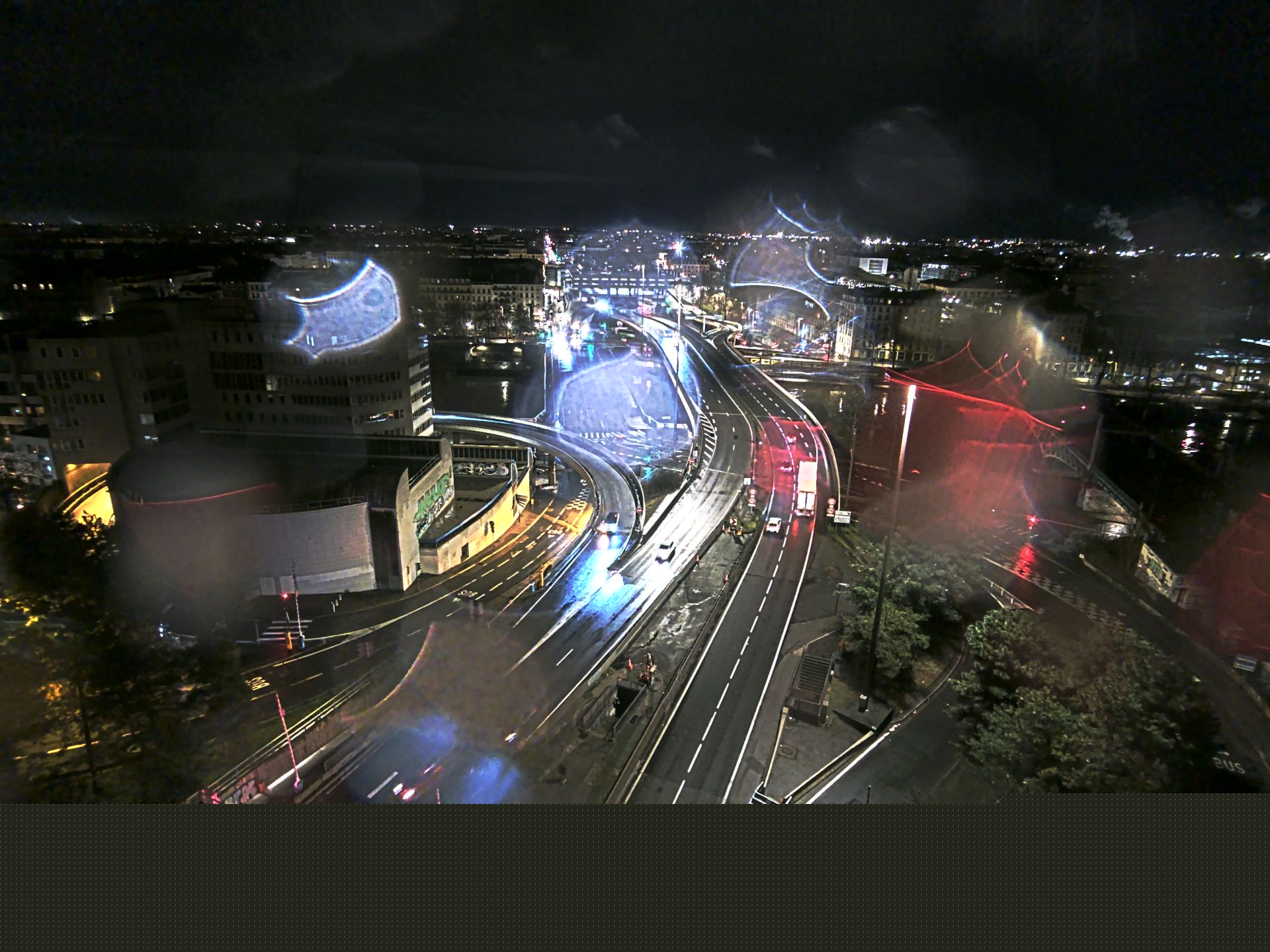 Caméra autoroute à Lyon Perrache à l'entrée Sud du Tunnel sous Fourvière, en direction de Marseille