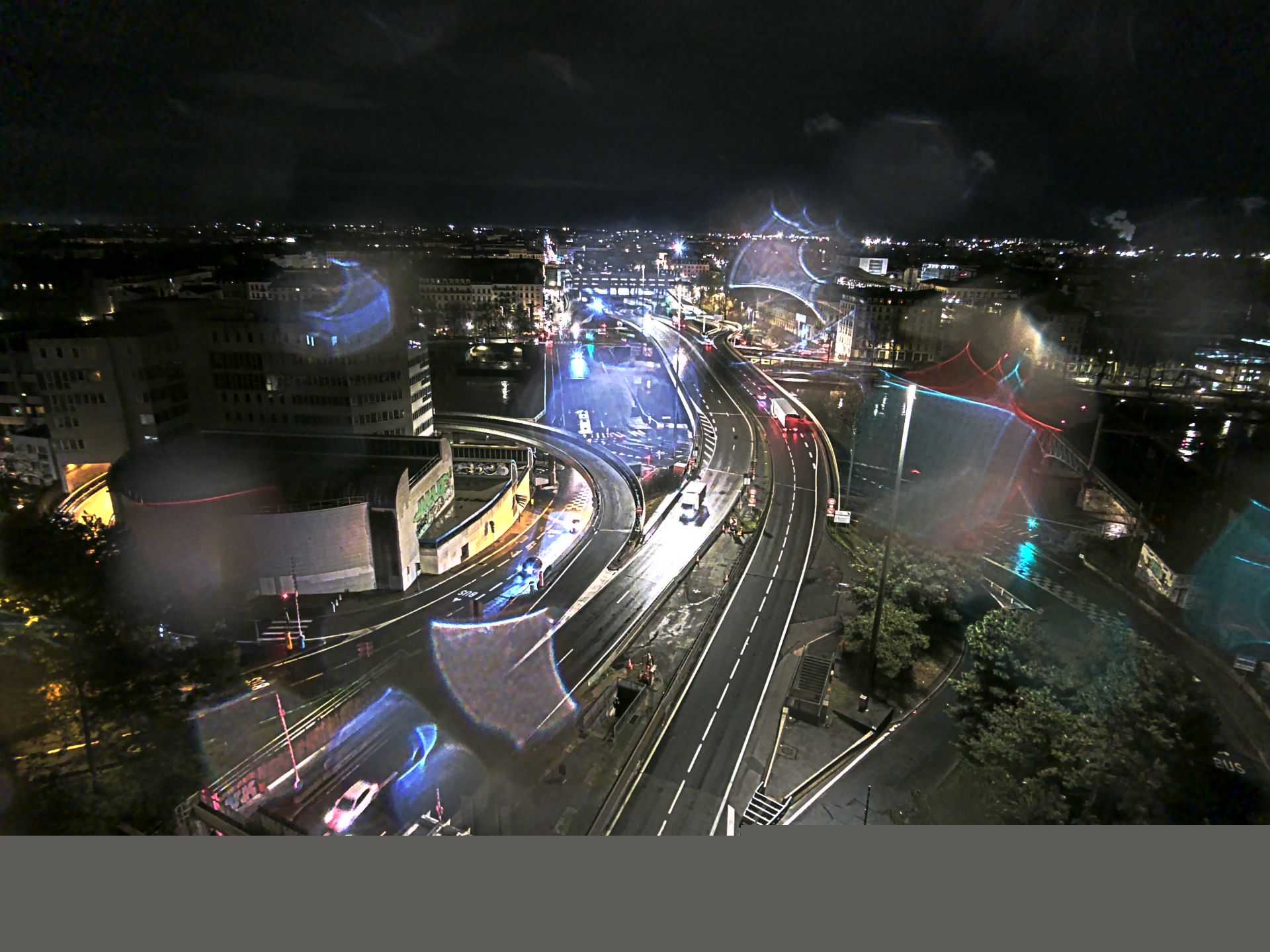 Caméra autoroute à Lyon Perrache à l'entrée Sud du Tunnel sous Fourvière, en direction de Marseille
