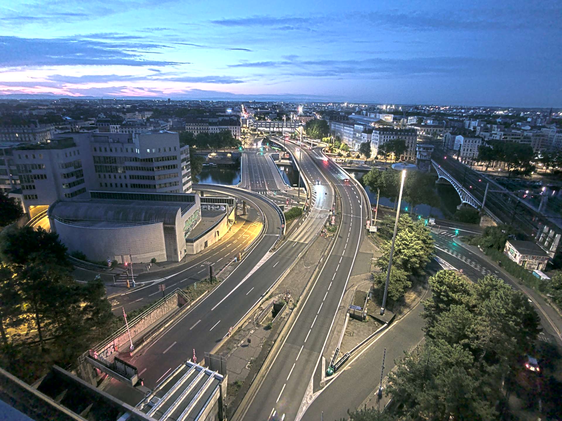 Caméra autoroute à Lyon Perrache à l'entrée Sud du Tunnel sous Fourvière, en direction de Marseille