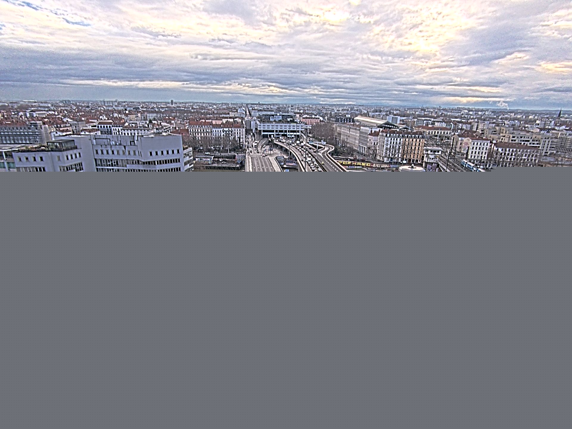 Caméra autoroute à Lyon Perrache à l'entrée Sud du Tunnel sous Fourvière, en direction de Marseille