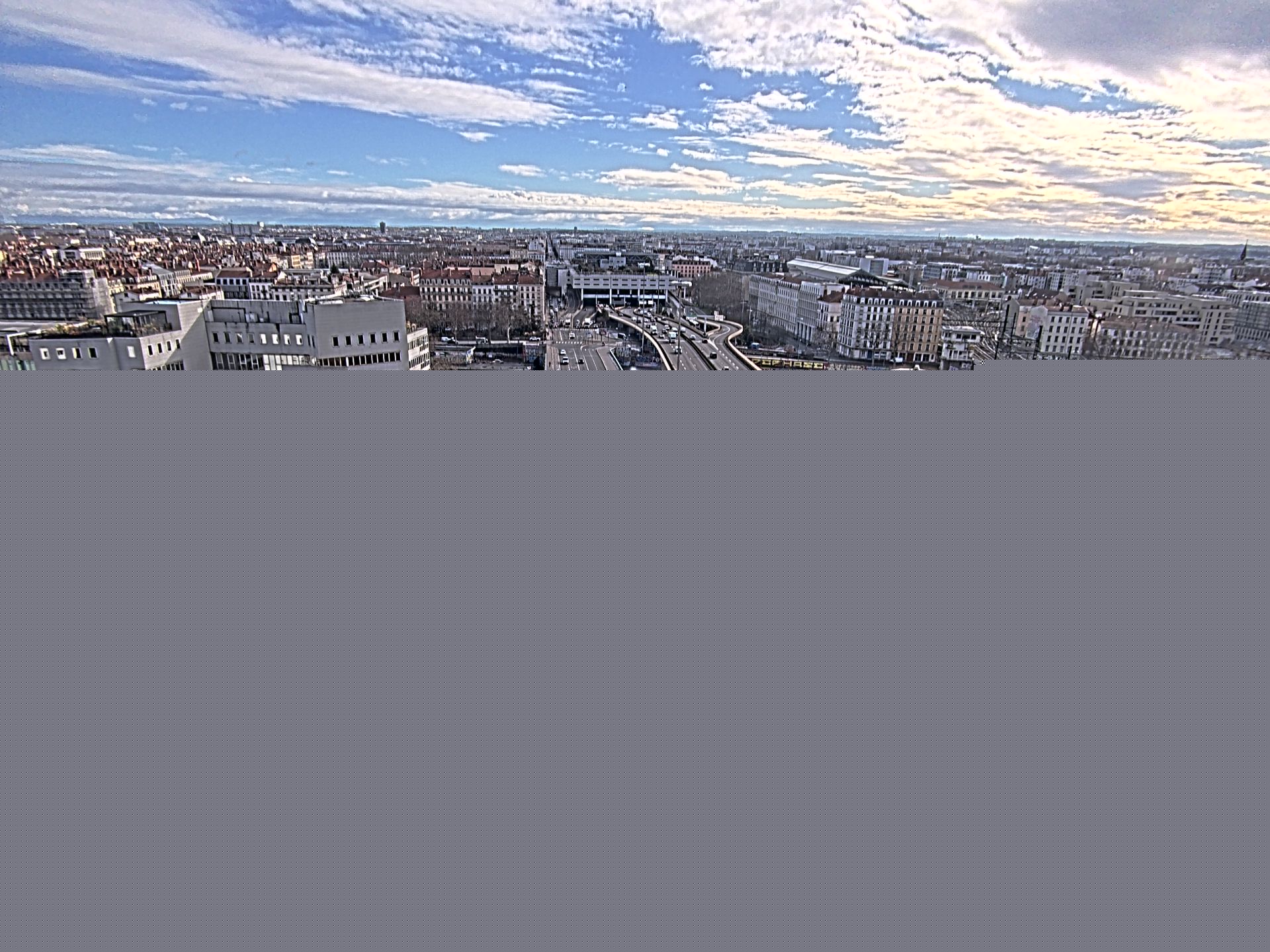 Caméra autoroute à Lyon Perrache à l'entrée Sud du Tunnel sous Fourvière, en direction de Marseille