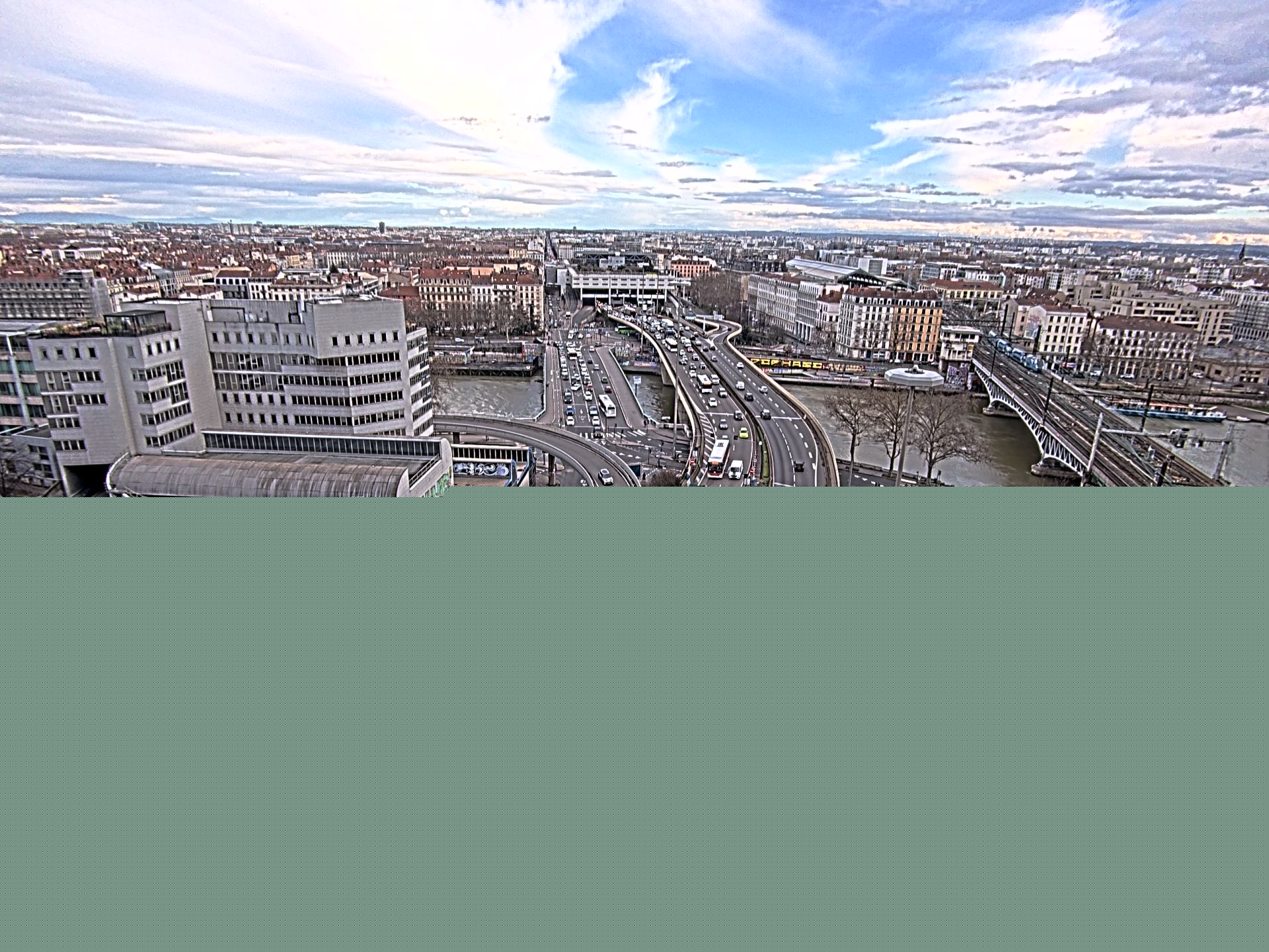 Caméra autoroute à Lyon Perrache à l'entrée Sud du Tunnel sous Fourvière, en direction de Marseille