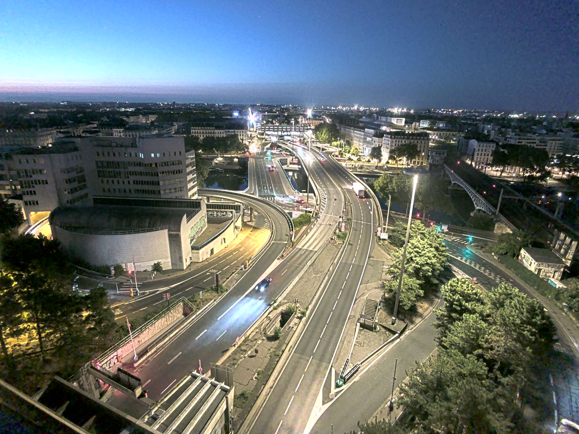 Caméra autoroute à Lyon Perrache à l'entrée Sud du Tunnel sous Fourvière, en direction de Marseille