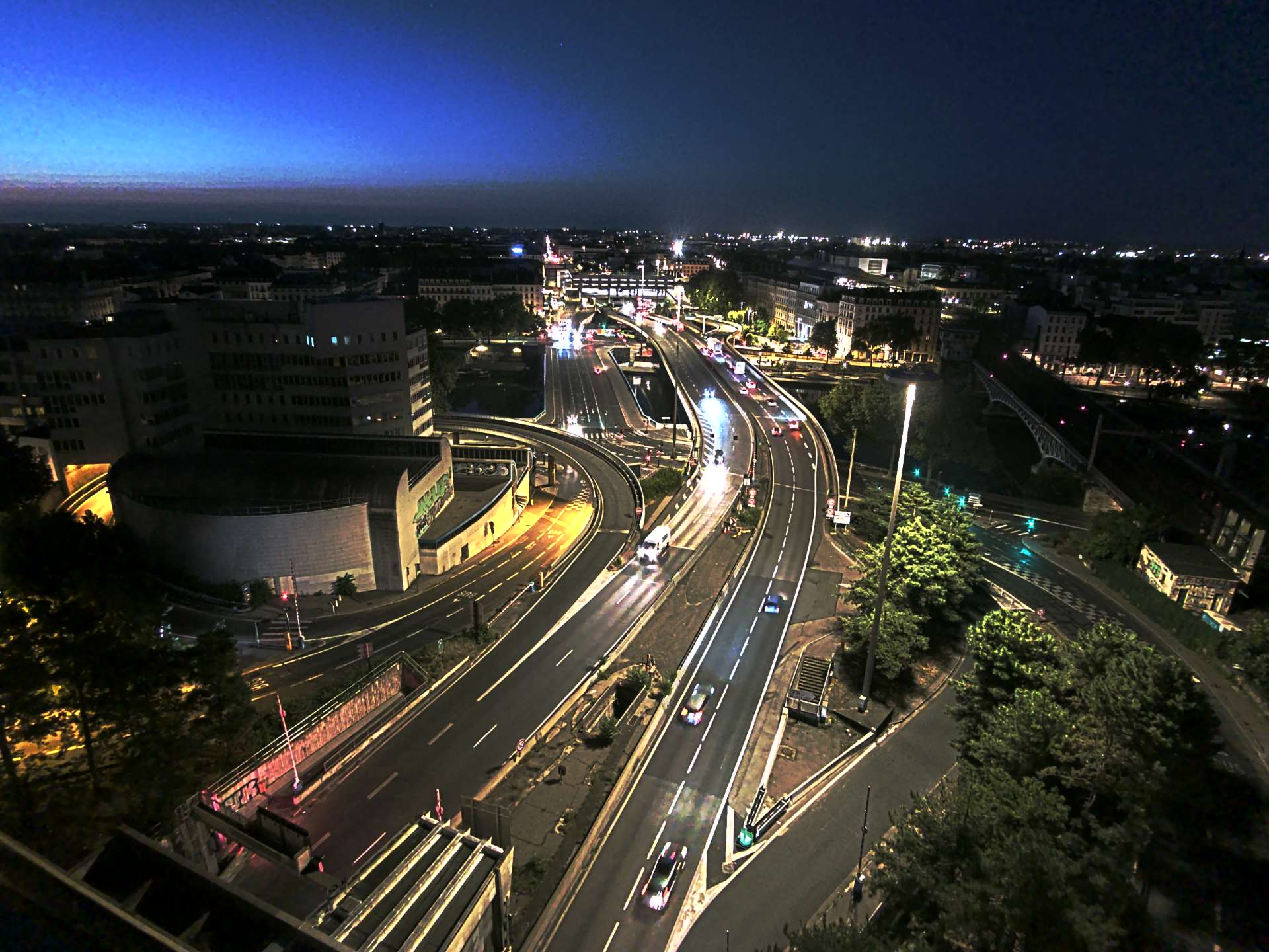 Caméra autoroute à Lyon Perrache à l'entrée Sud du Tunnel sous Fourvière, en direction de Marseille