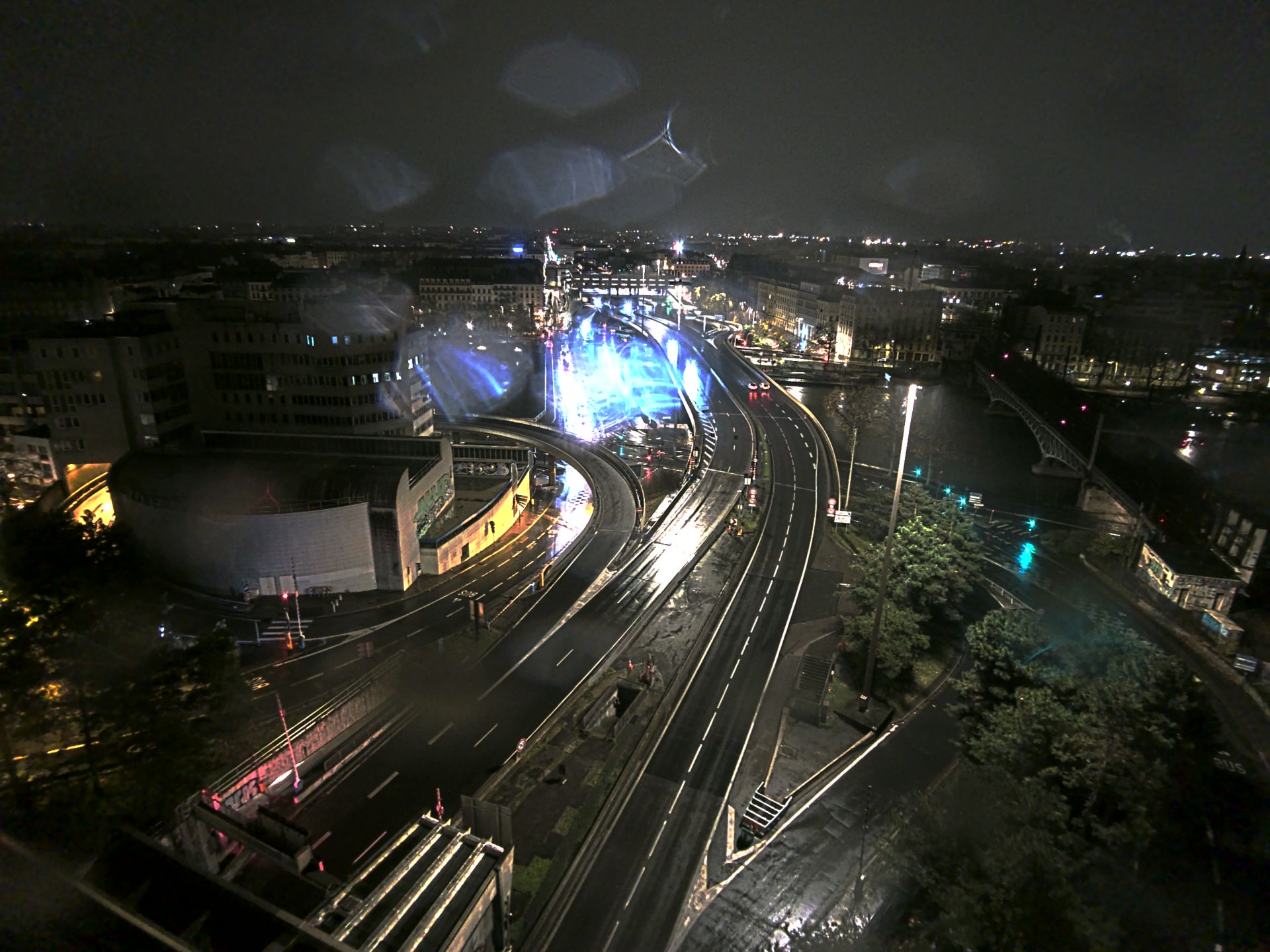 Caméra autoroute à Lyon Perrache à l'entrée Sud du Tunnel sous Fourvière, en direction de Marseille