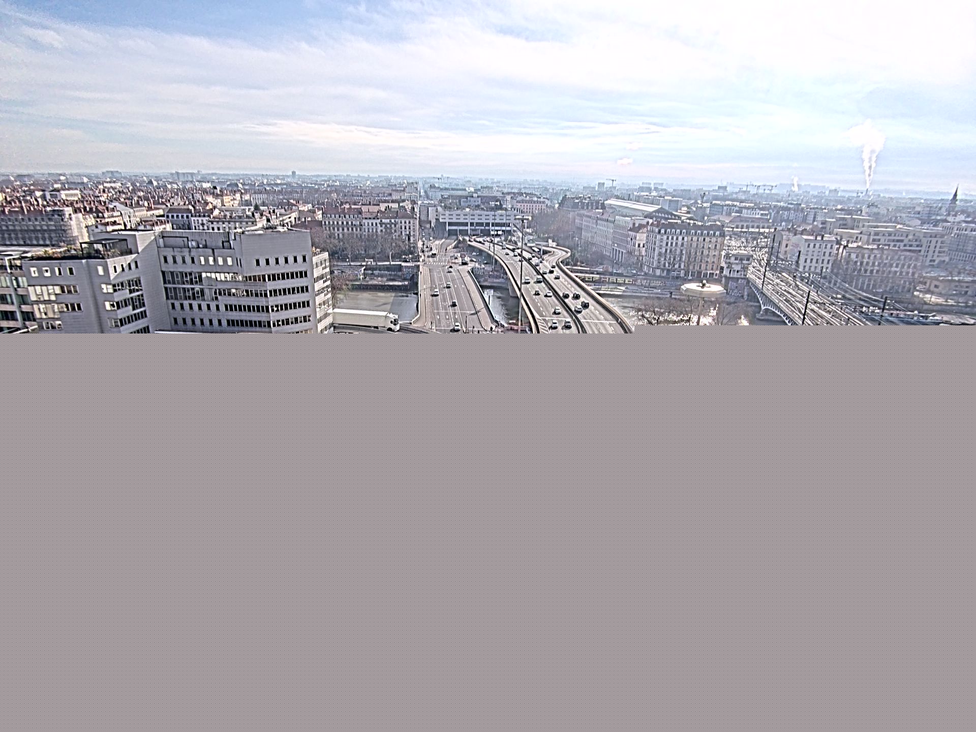 Caméra autoroute à Lyon Perrache à l'entrée Sud du Tunnel sous Fourvière, en direction de Marseille