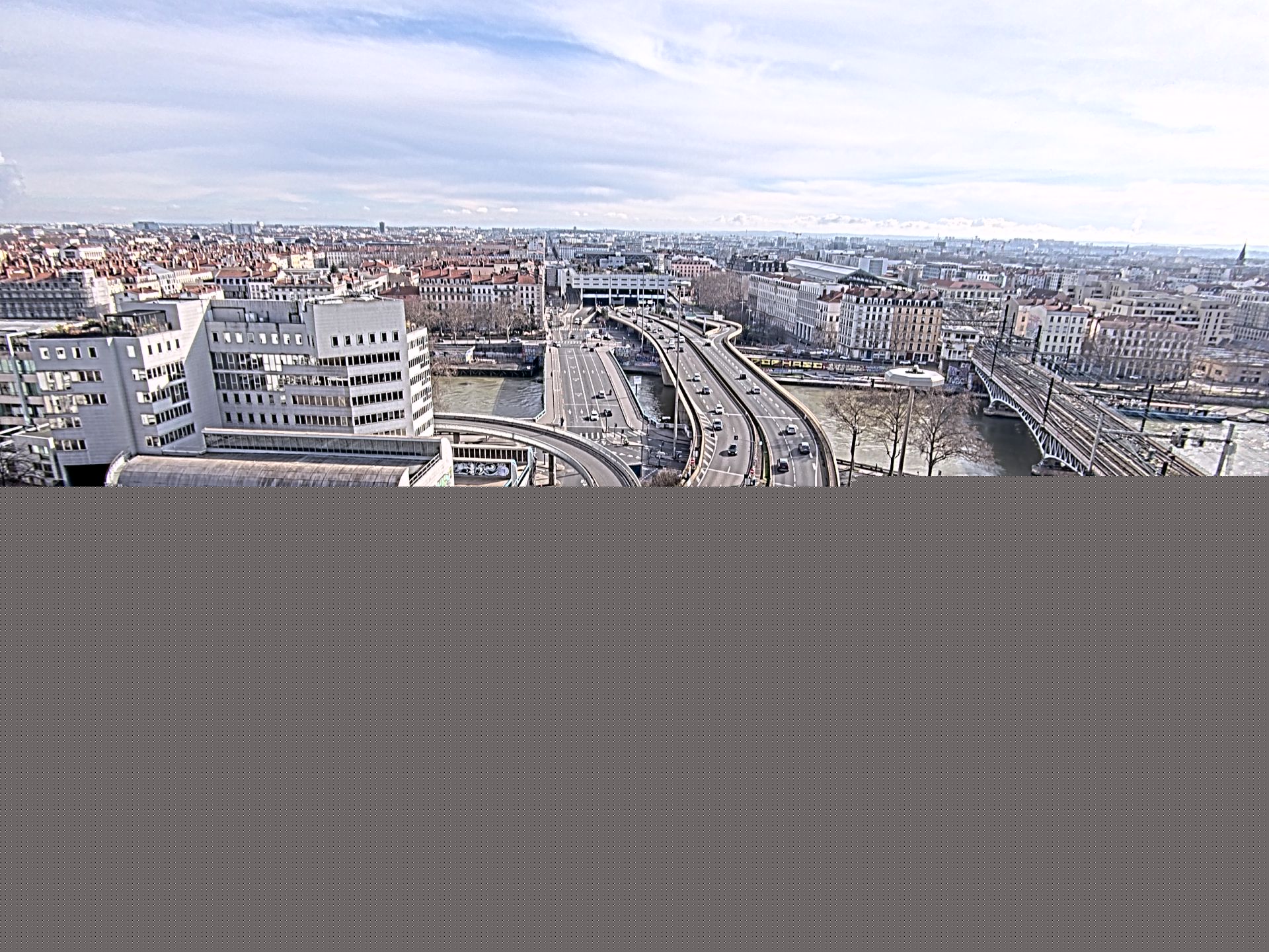 Caméra autoroute à Lyon Perrache à l'entrée Sud du Tunnel sous Fourvière, en direction de Marseille