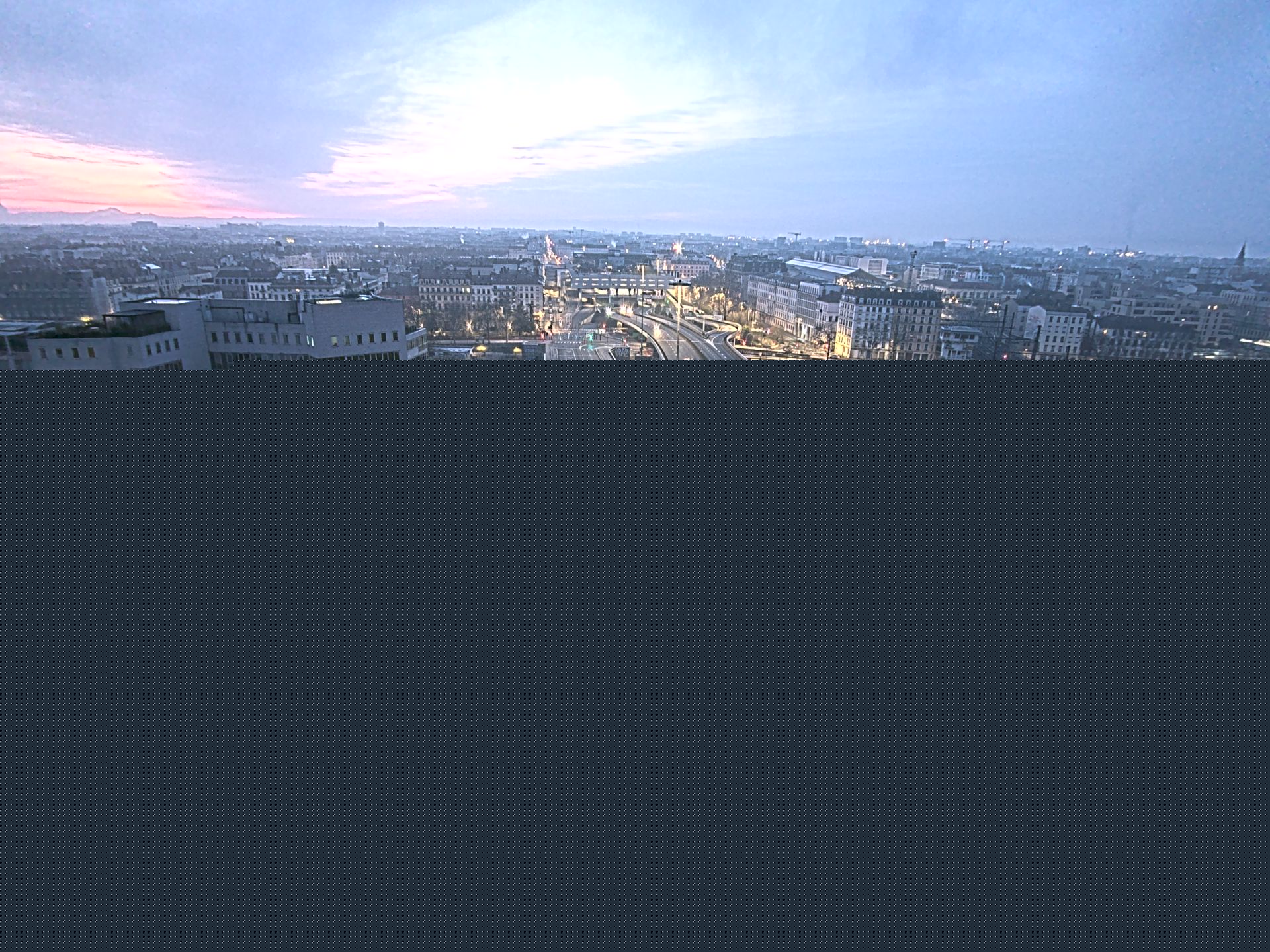 Caméra autoroute à Lyon Perrache à l'entrée Sud du Tunnel sous Fourvière, en direction de Marseille