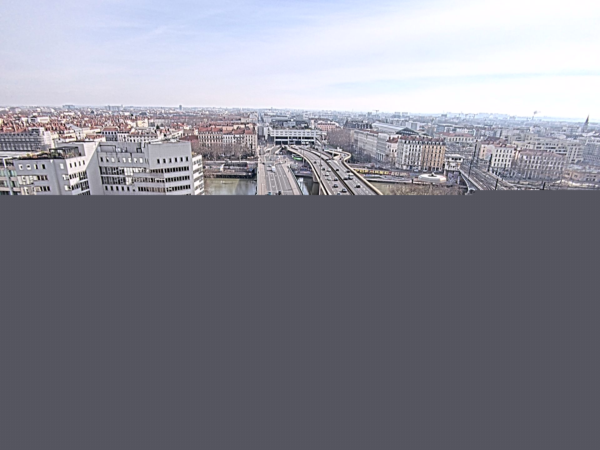 Caméra autoroute à Lyon Perrache à l'entrée Sud du Tunnel sous Fourvière, en direction de Marseille