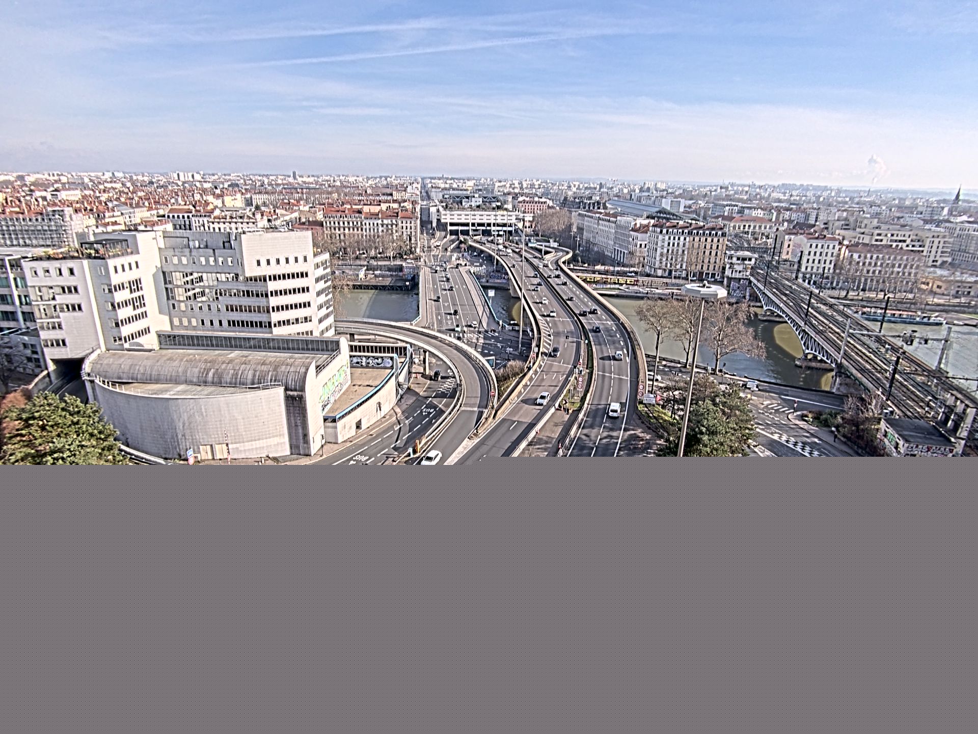 Caméra autoroute à Lyon Perrache à l'entrée Sud du Tunnel sous Fourvière, en direction de Marseille