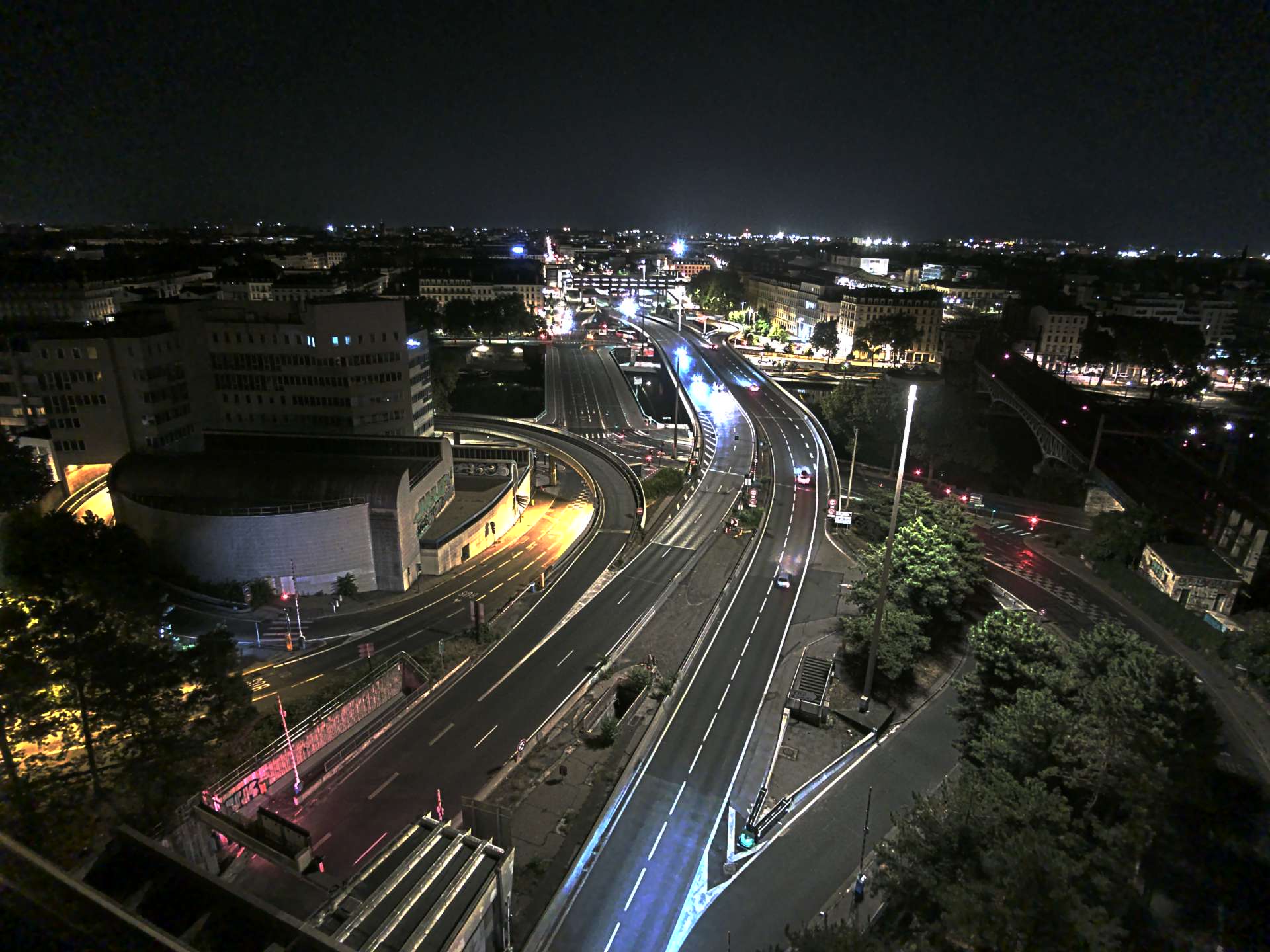 Caméra autoroute à Lyon Perrache à l'entrée Sud du Tunnel sous Fourvière, en direction de Marseille