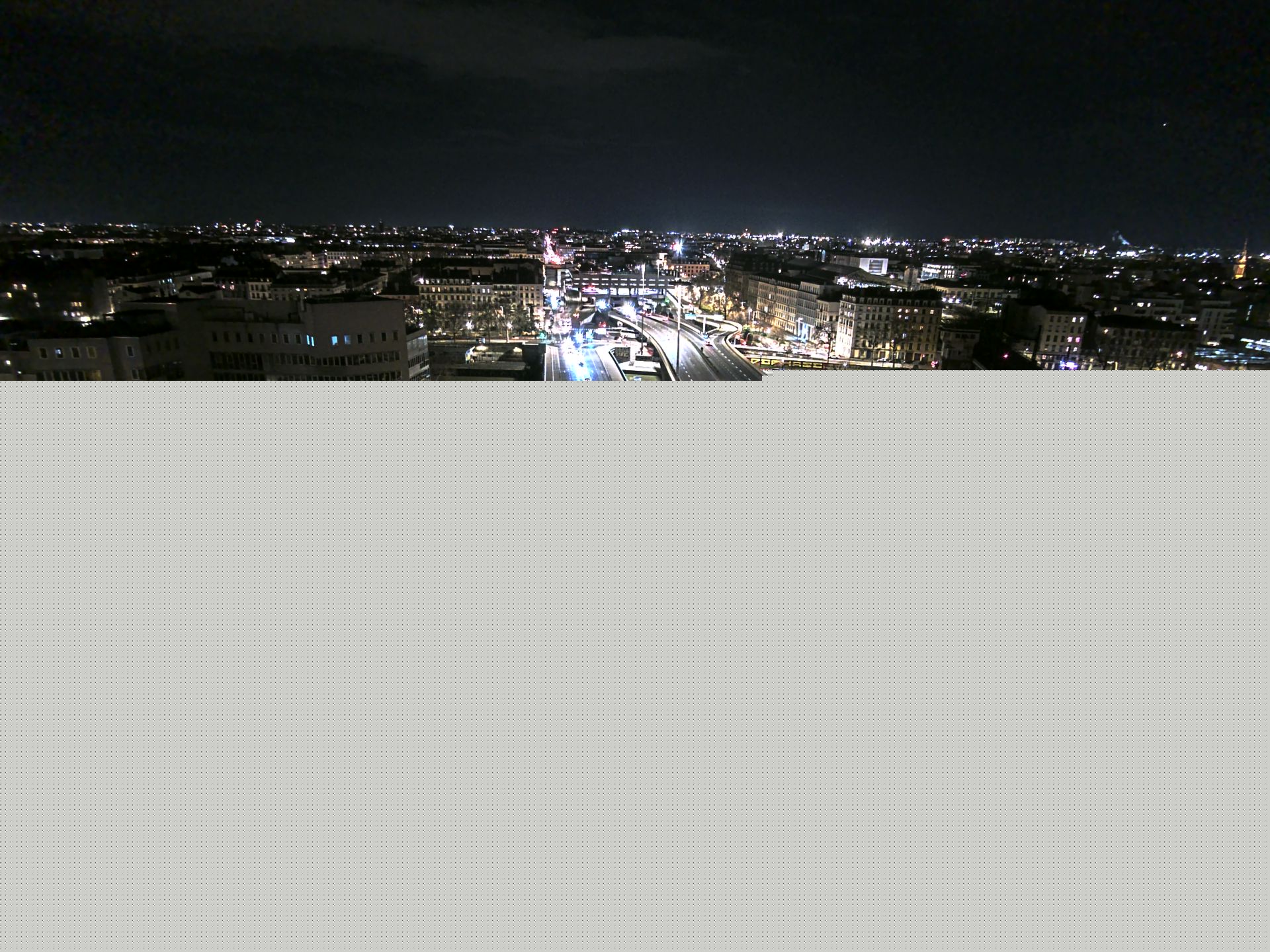 Caméra autoroute à Lyon Perrache à l'entrée Sud du Tunnel sous Fourvière, en direction de Marseille