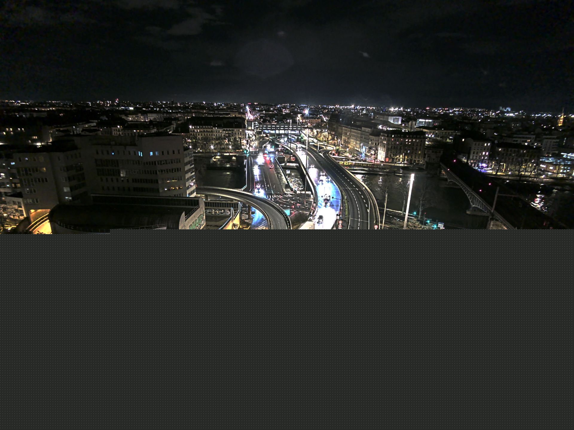 Caméra autoroute à Lyon Perrache à l'entrée Sud du Tunnel sous Fourvière, en direction de Marseille