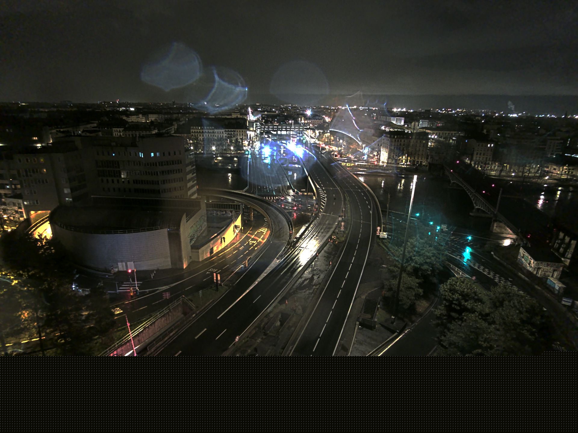 Caméra autoroute à Lyon Perrache à l'entrée Sud du Tunnel sous Fourvière, en direction de Marseille