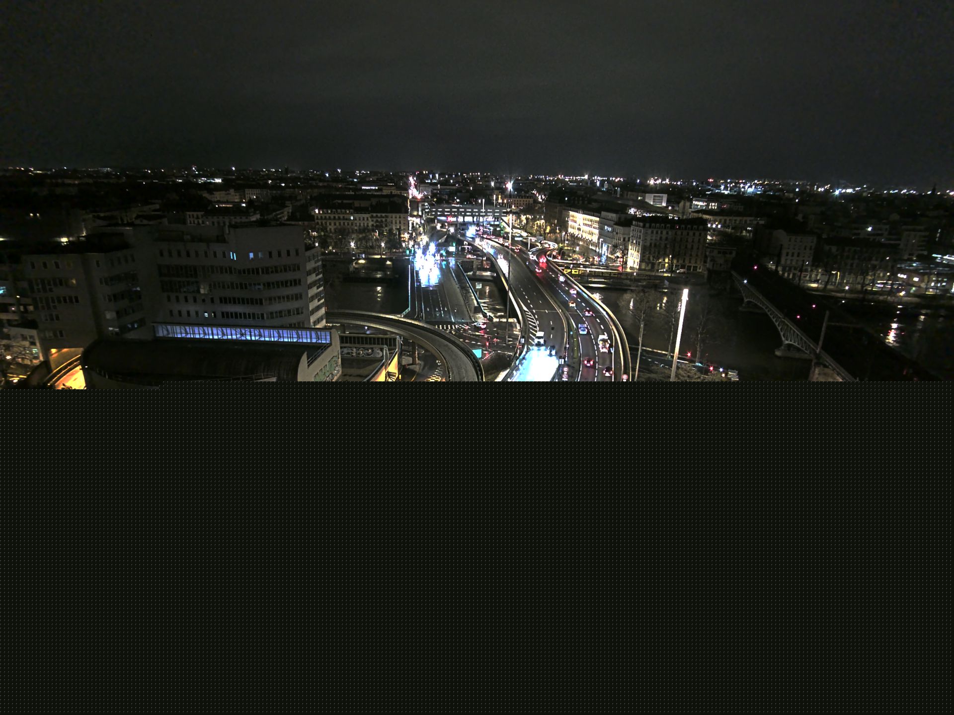 Caméra autoroute à Lyon Perrache à l'entrée Sud du Tunnel sous Fourvière, en direction de Marseille