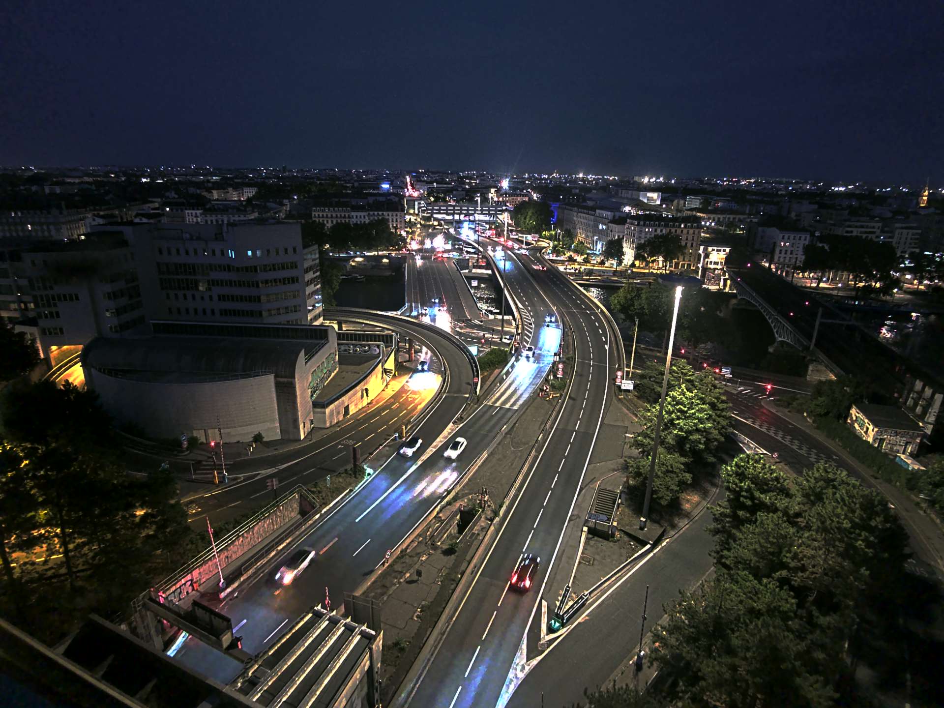 Caméra autoroute à Lyon Perrache à l'entrée Sud du Tunnel sous Fourvière, en direction de Marseille