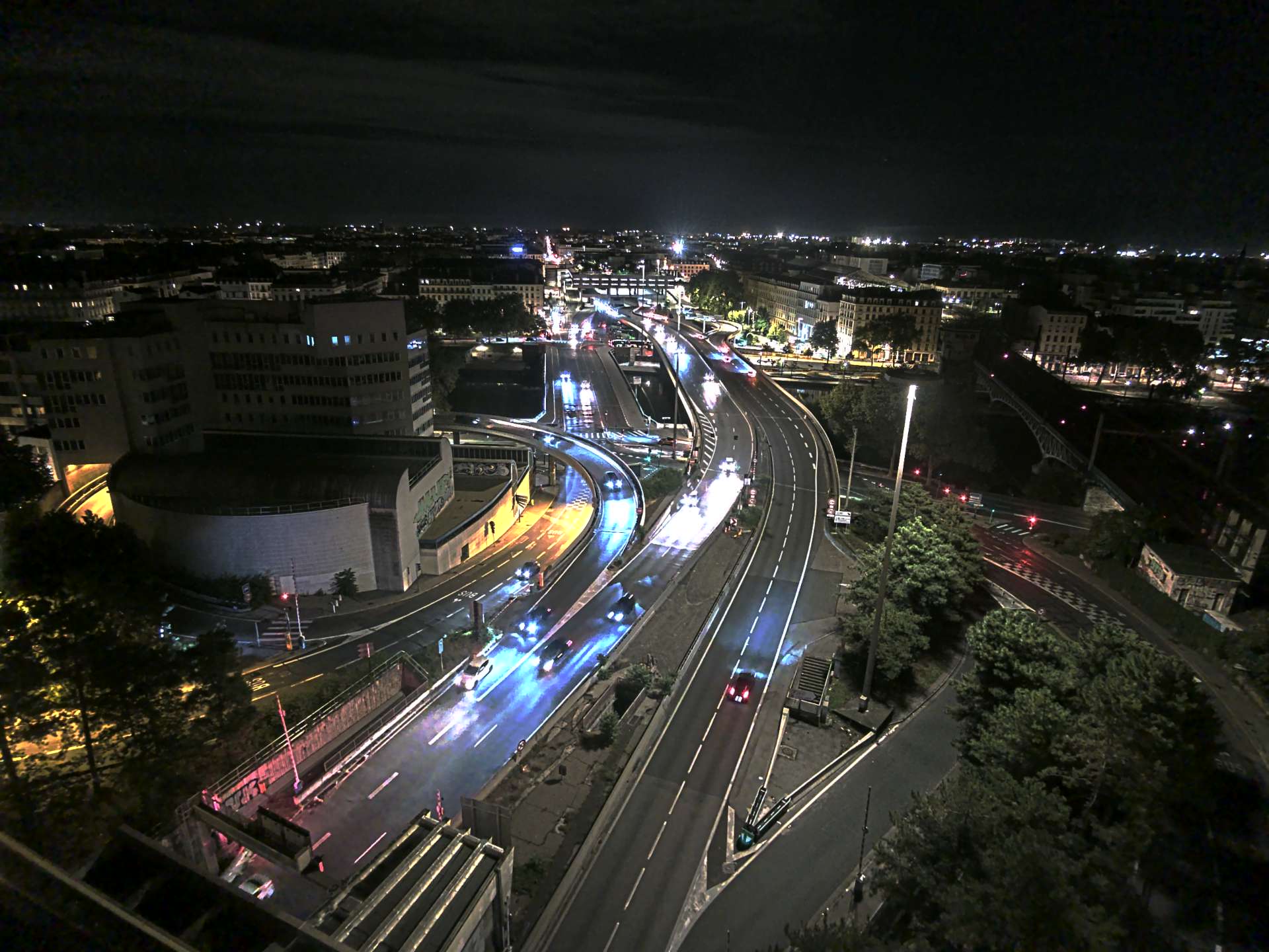 Caméra autoroute à Lyon Perrache à l'entrée Sud du Tunnel sous Fourvière, en direction de Marseille