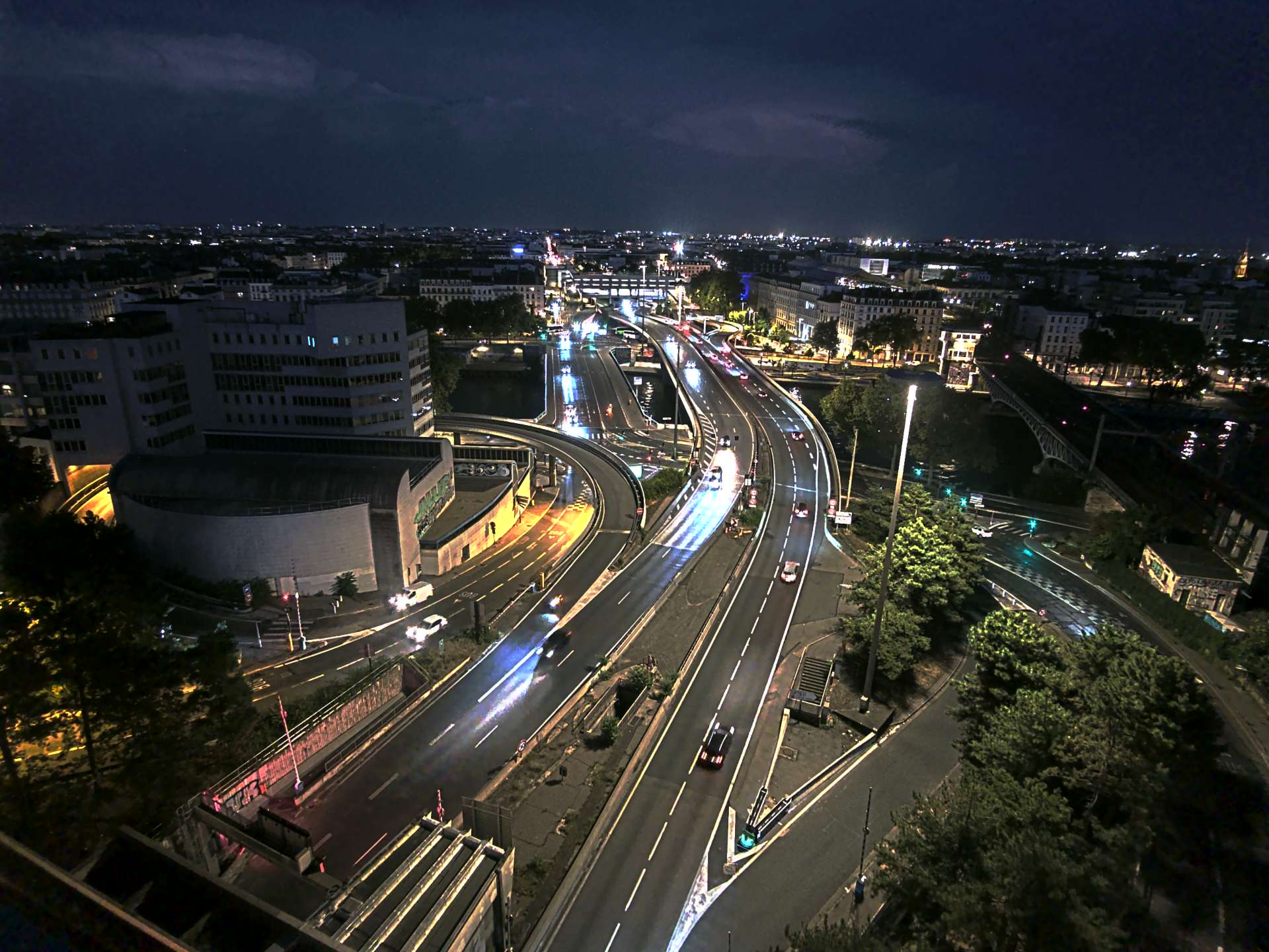 Caméra autoroute à Lyon Perrache à l'entrée Sud du Tunnel sous Fourvière, en direction de Marseille
