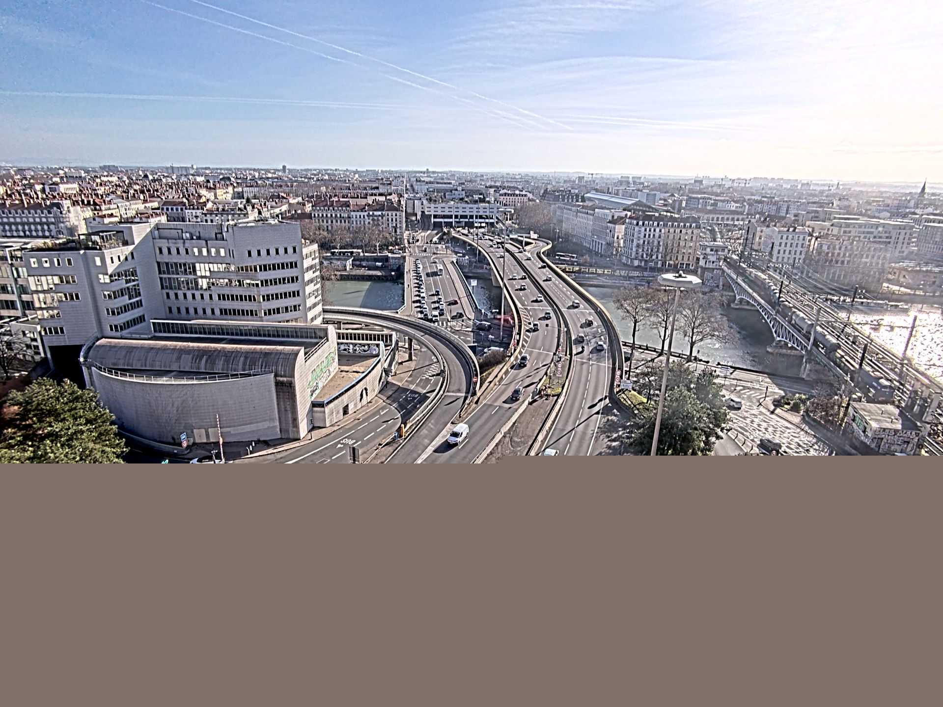 Caméra autoroute à Lyon Perrache à l'entrée Sud du Tunnel sous Fourvière, en direction de Marseille
