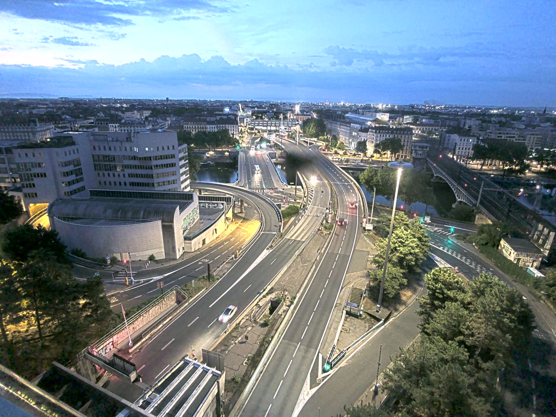Caméra autoroute à Lyon Perrache à l'entrée Sud du Tunnel sous Fourvière, en direction de Marseille