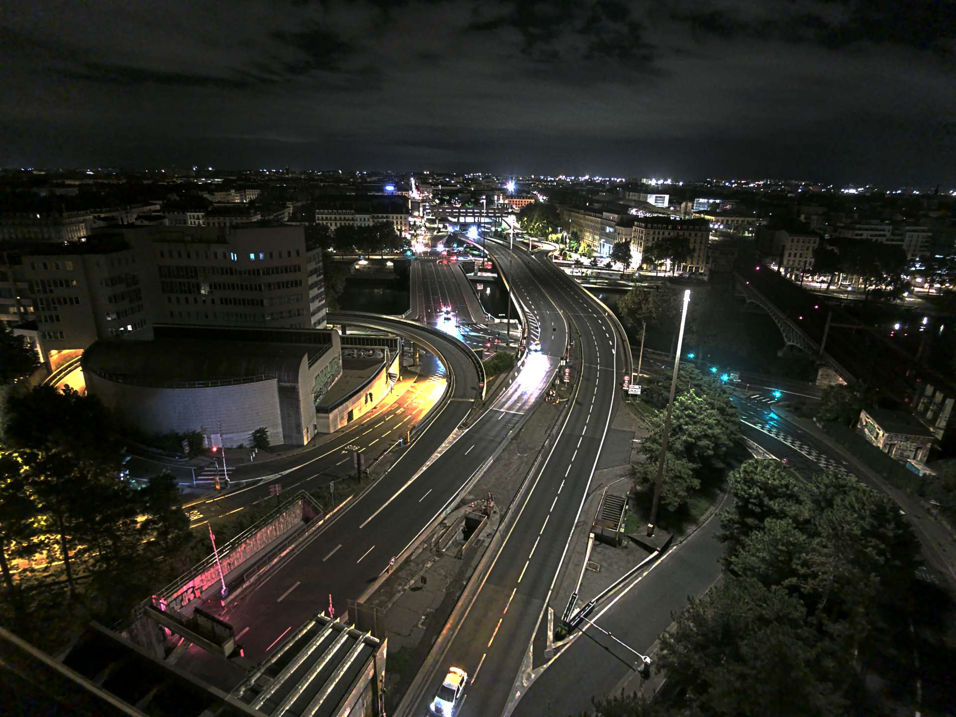 Caméra autoroute à Lyon Perrache à l'entrée Sud du Tunnel sous Fourvière, en direction de Marseille
