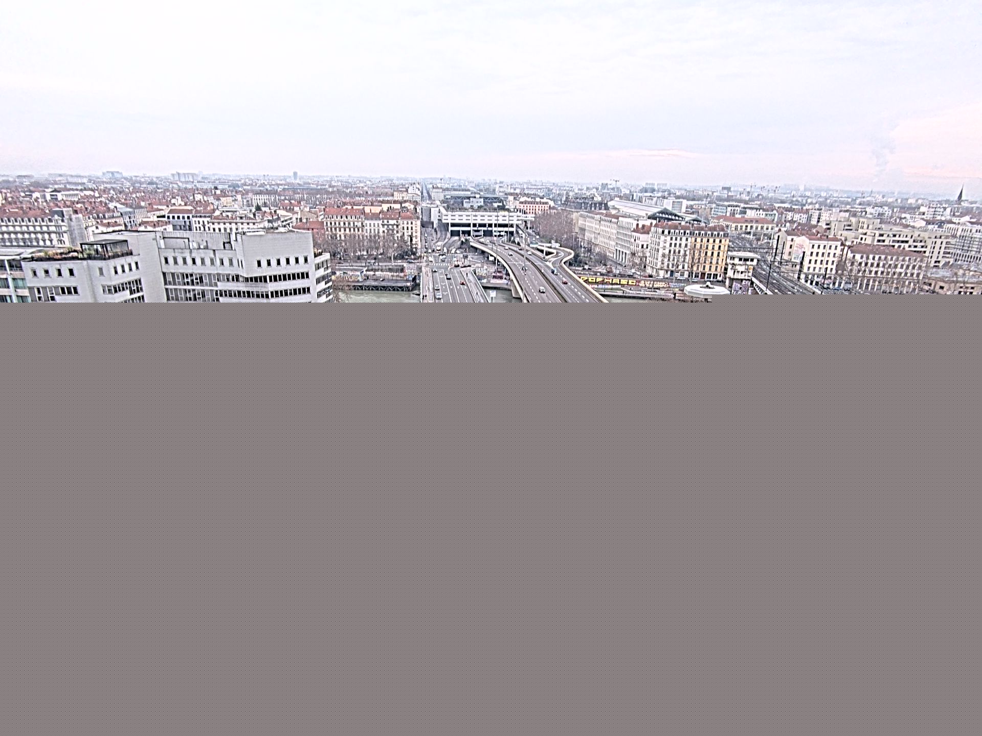 Caméra autoroute à Lyon Perrache à l'entrée Sud du Tunnel sous Fourvière, en direction de Marseille