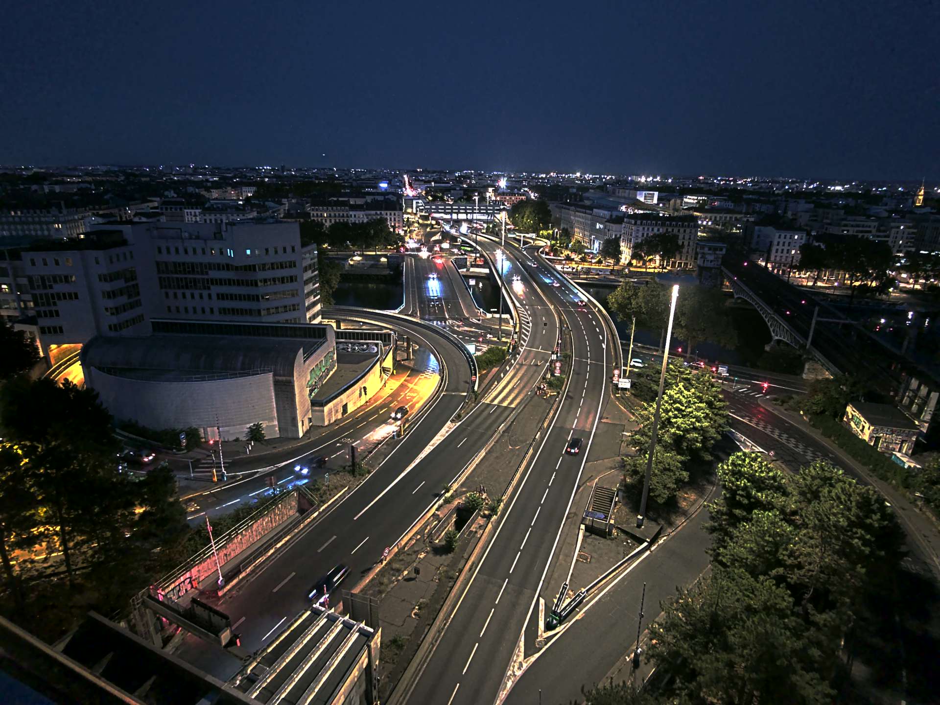 Caméra autoroute à Lyon Perrache à l'entrée Sud du Tunnel sous Fourvière, en direction de Marseille