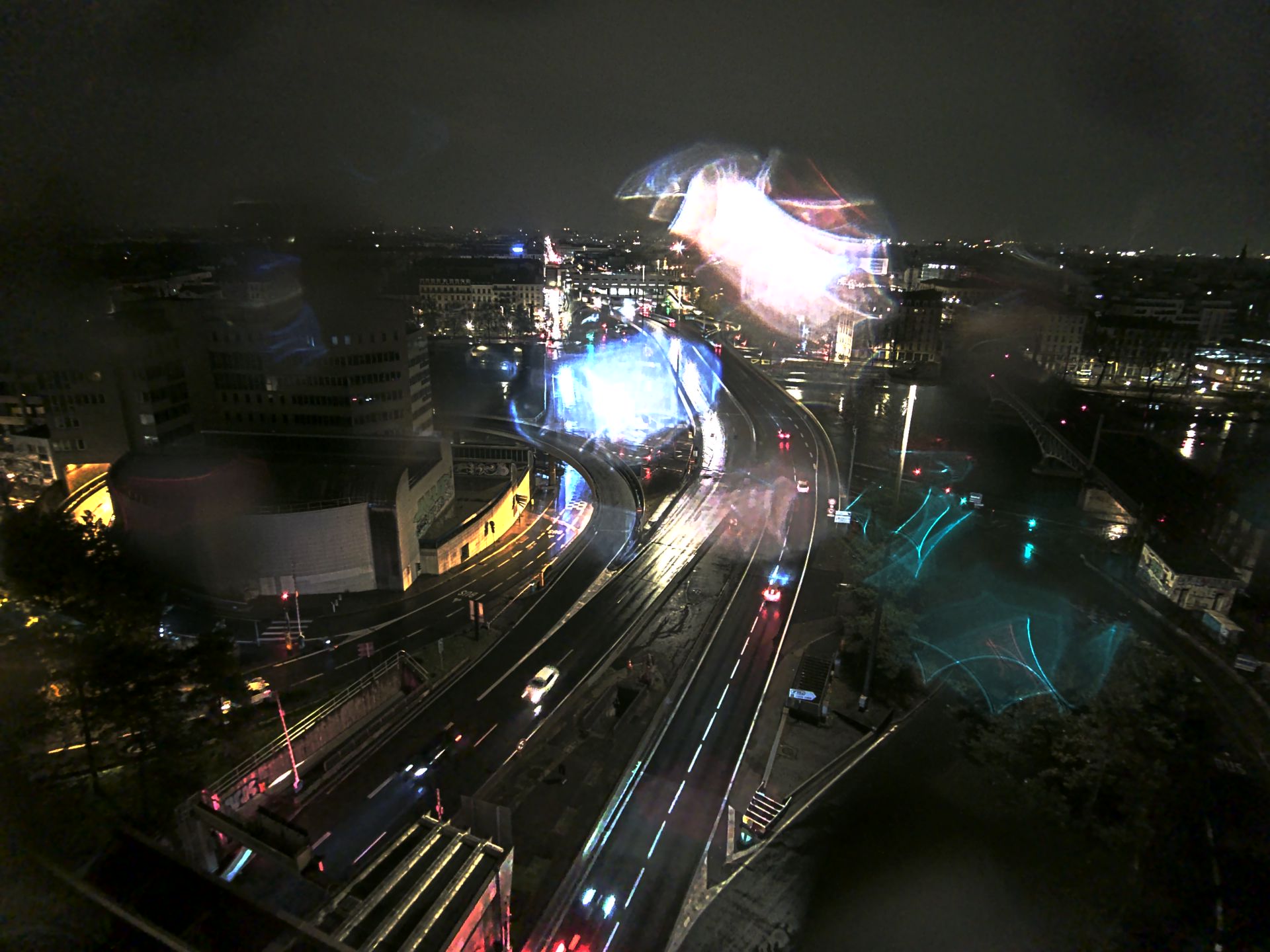 Caméra autoroute à Lyon Perrache à l'entrée Sud du Tunnel sous Fourvière, en direction de Marseille