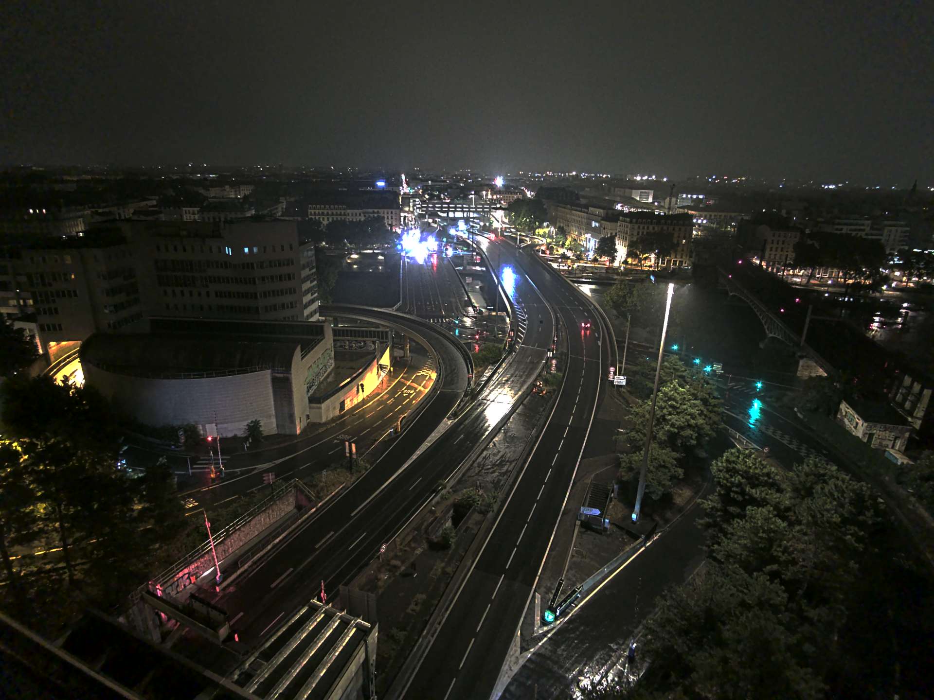 Caméra autoroute à Lyon Perrache à l'entrée Sud du Tunnel sous Fourvière, en direction de Marseille