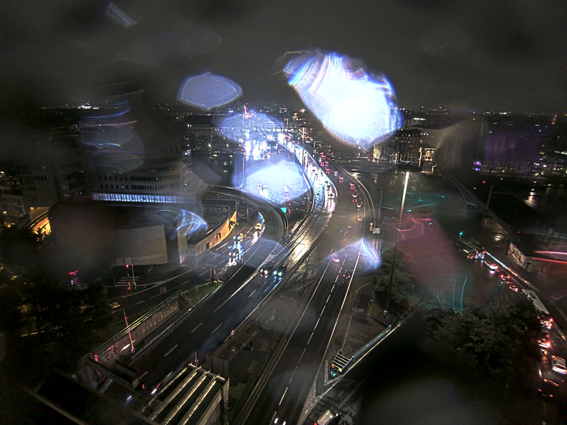 Caméra autoroute à Lyon Perrache à l'entrée Sud du Tunnel sous Fourvière, en direction de Marseille