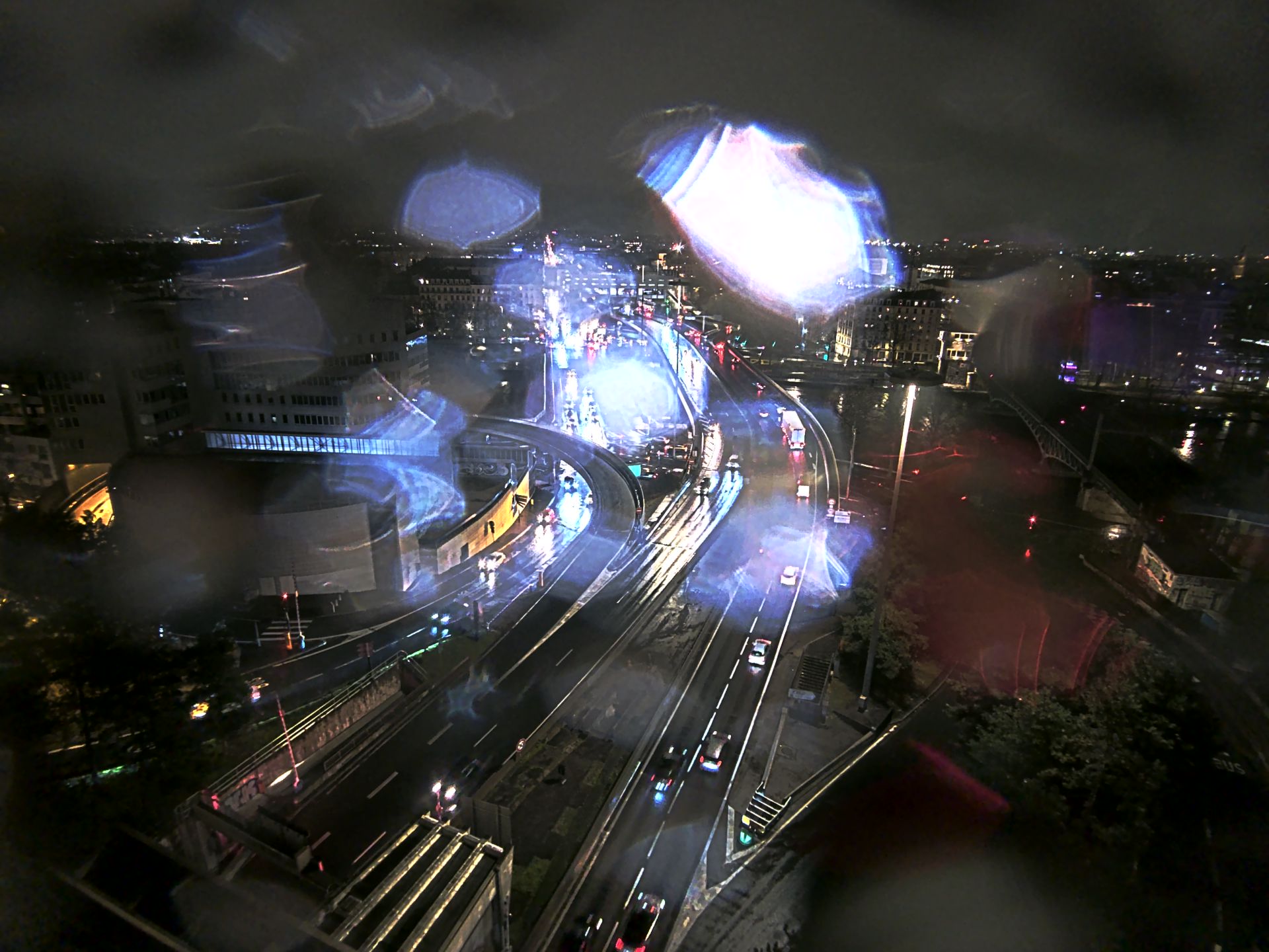 Caméra autoroute à Lyon Perrache à l'entrée Sud du Tunnel sous Fourvière, en direction de Marseille