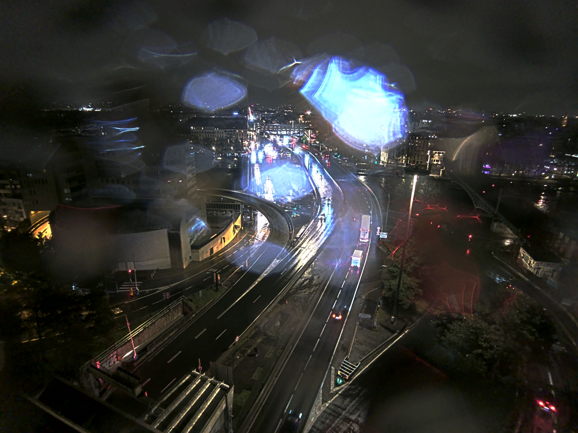 Caméra autoroute à Lyon Perrache à l'entrée Sud du Tunnel sous Fourvière, en direction de Marseille