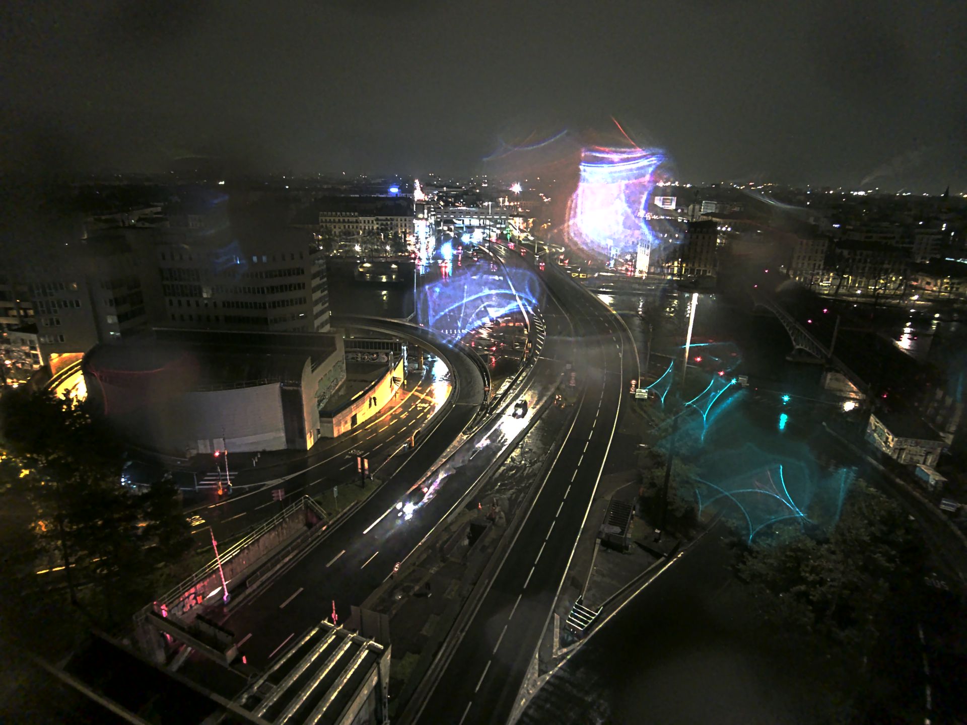 Caméra autoroute à Lyon Perrache à l'entrée Sud du Tunnel sous Fourvière, en direction de Marseille