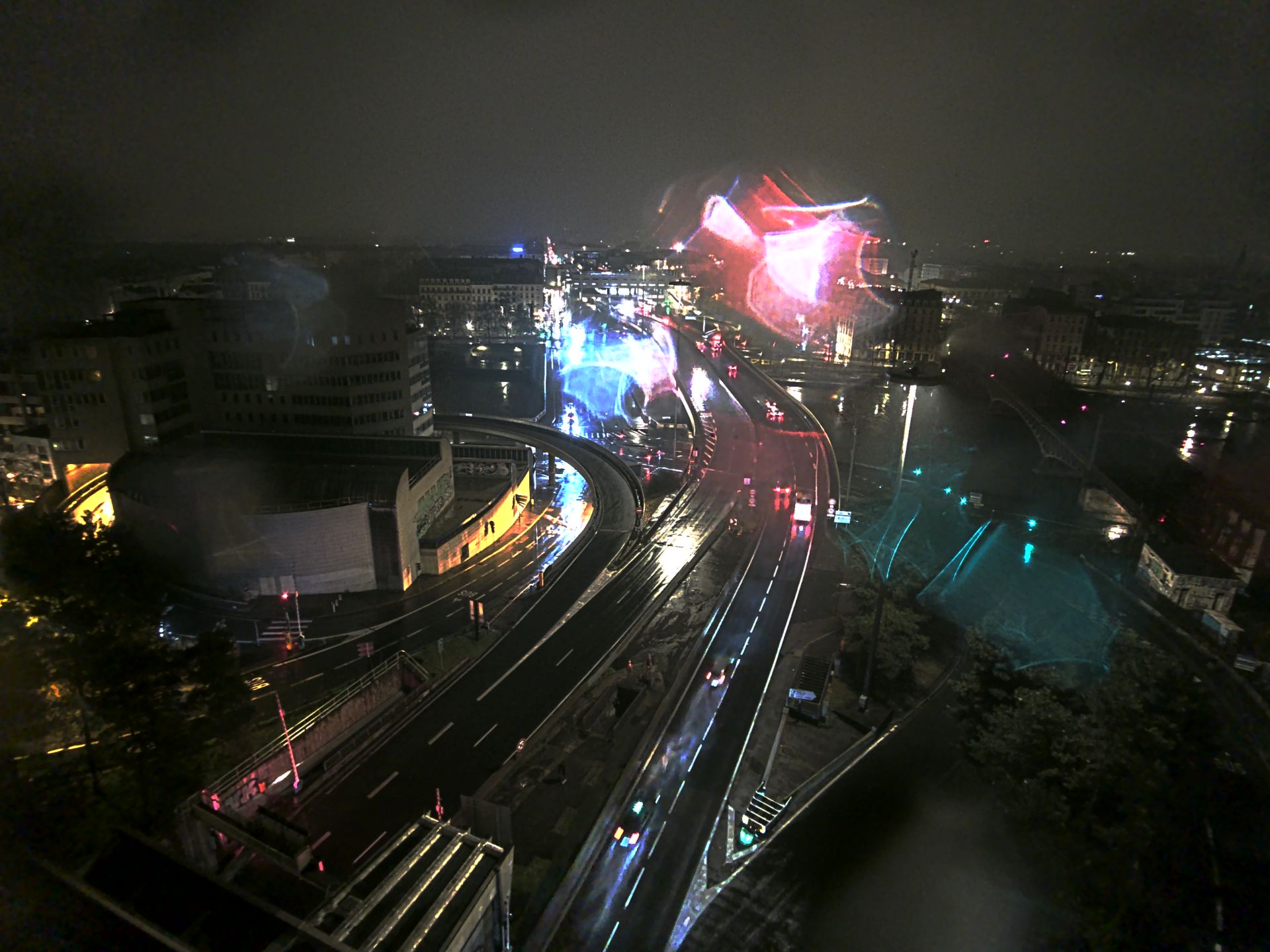 Caméra autoroute à Lyon Perrache à l'entrée Sud du Tunnel sous Fourvière, en direction de Marseille