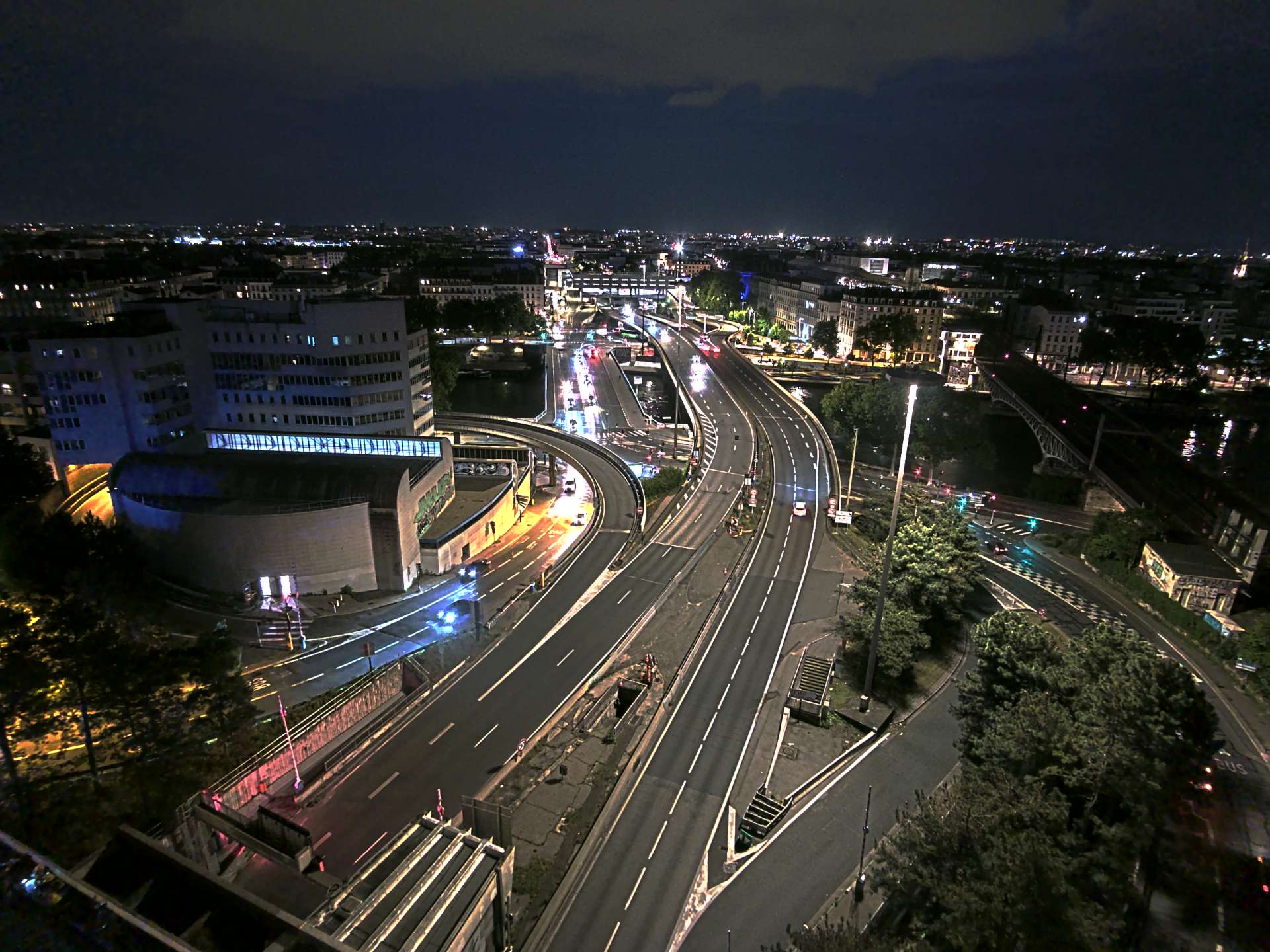 Caméra autoroute à Lyon Perrache à l'entrée Sud du Tunnel sous Fourvière, en direction de Marseille