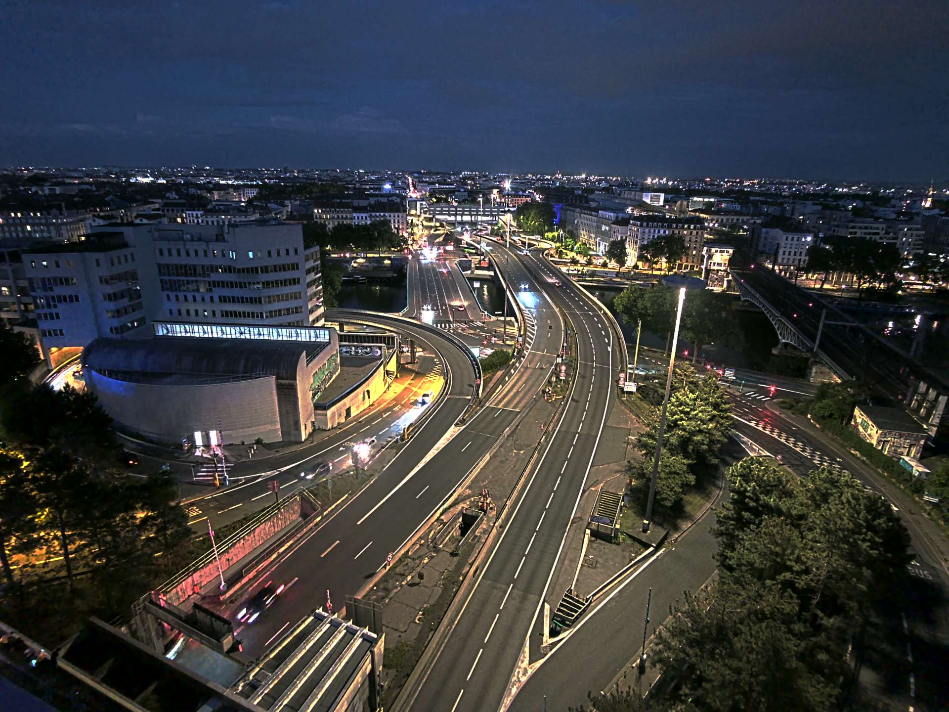 Caméra autoroute à Lyon Perrache à l'entrée Sud du Tunnel sous Fourvière, en direction de Marseille